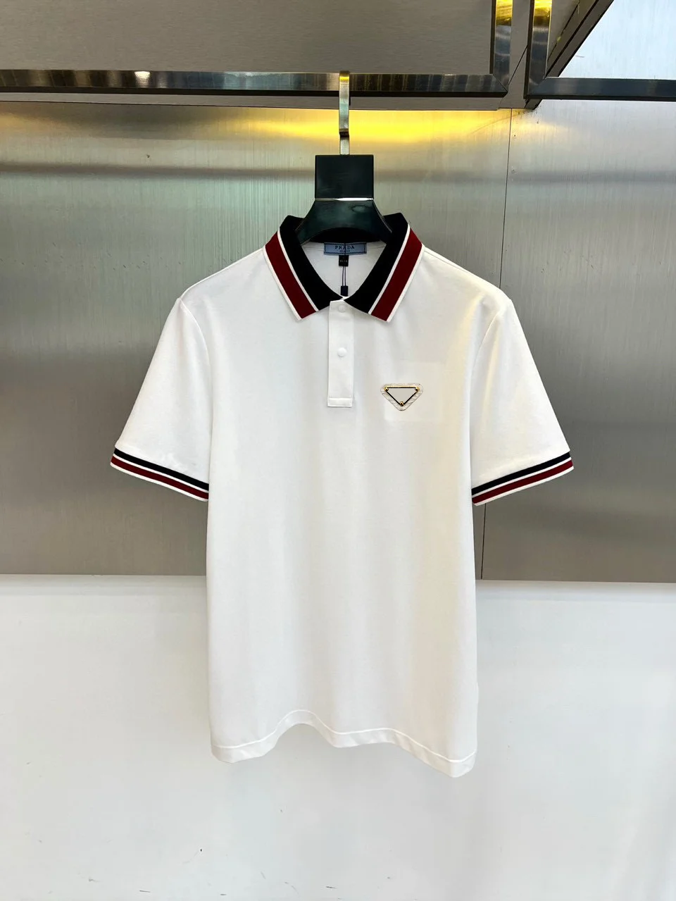 Contrast-Trim Cotton-Blend Polo Shirt D17014468