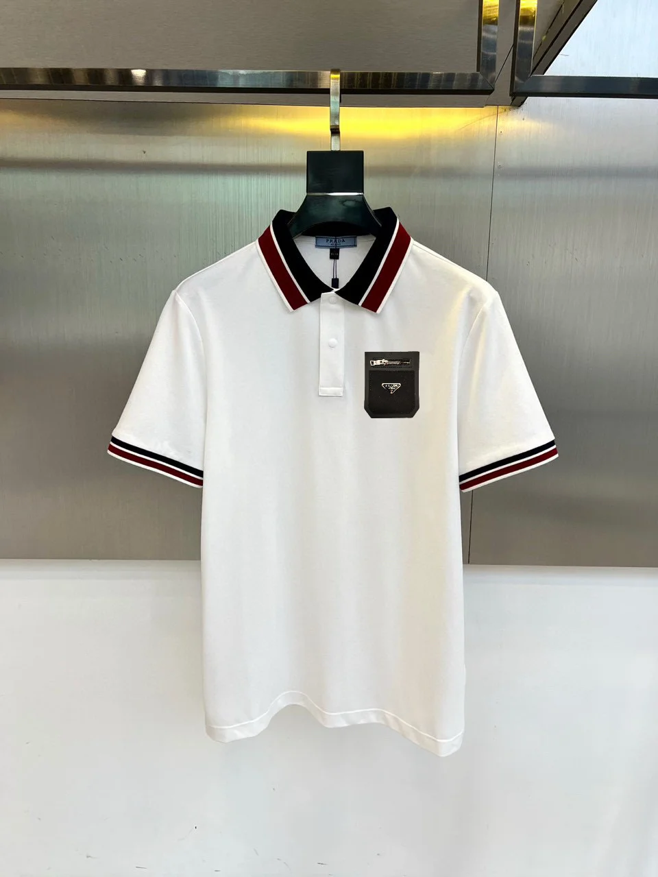 Contrast-Trim Cotton Blend Polo Shirt D17014459
