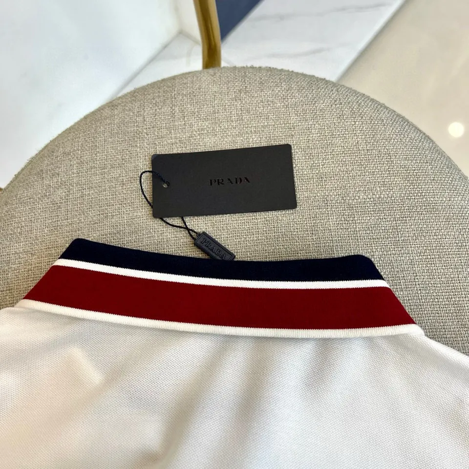 Contrast-Trim Cotton Blend Polo Shirt D17014459 — view 7