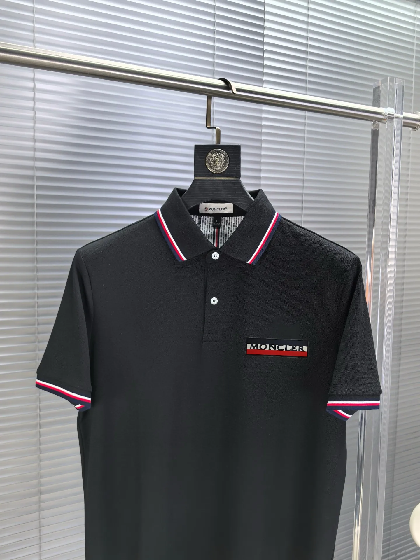Logo-Appliqué Tipped Cotton-Blend Polo Shirt D17014490 — view 3
