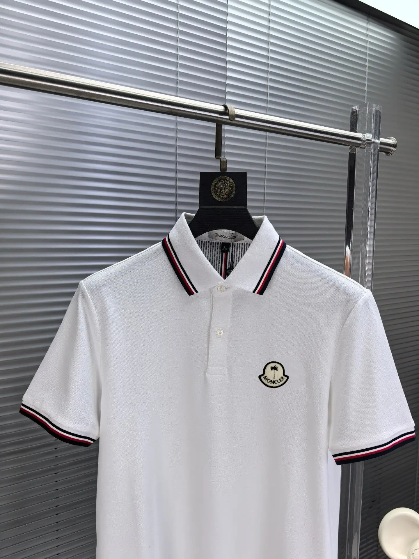 Logo-Patch Tipped Cotton-Blend Polo Shirt D17014474 — view 3