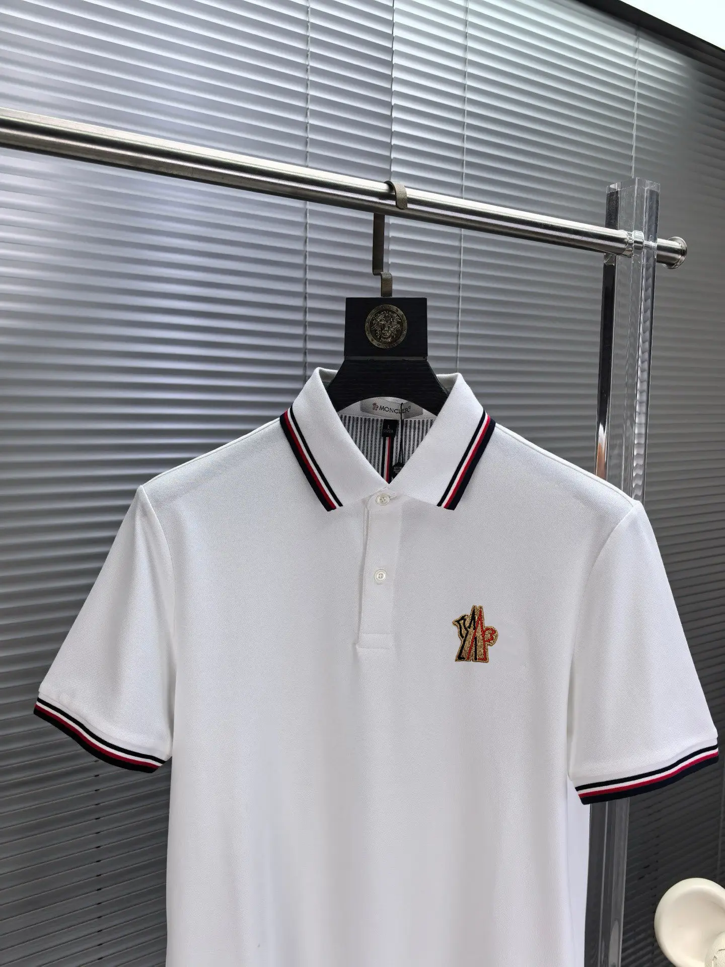 Logo-Appliqué Tipped Cotton-Blend Polo Shirt D17014492 — view 3