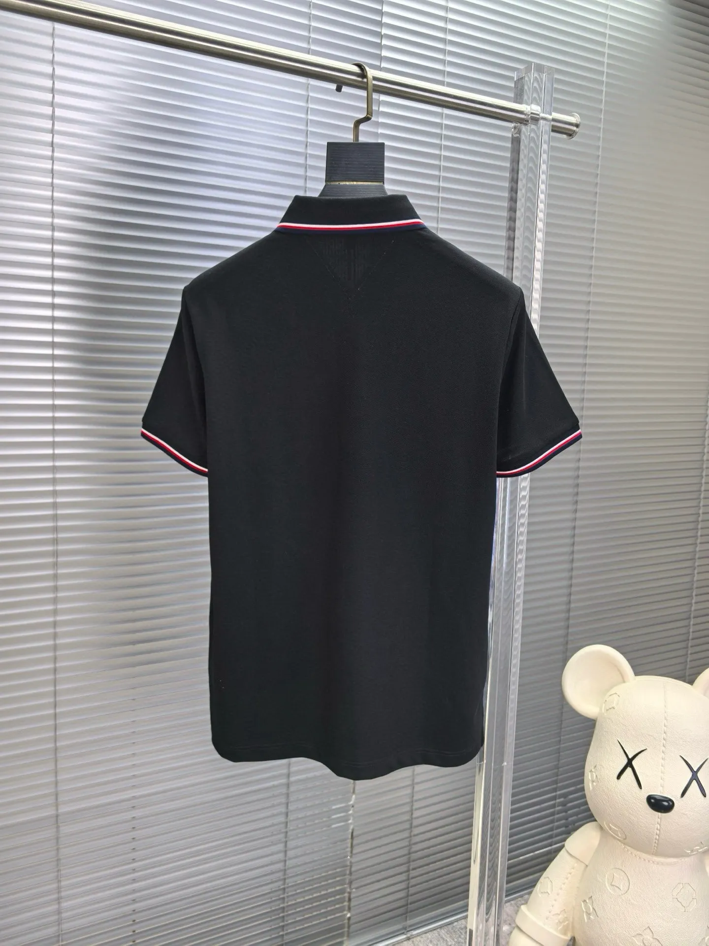 Logo-Patch Tipped Cotton-Blend Polo Shirt D17014487 — view 2