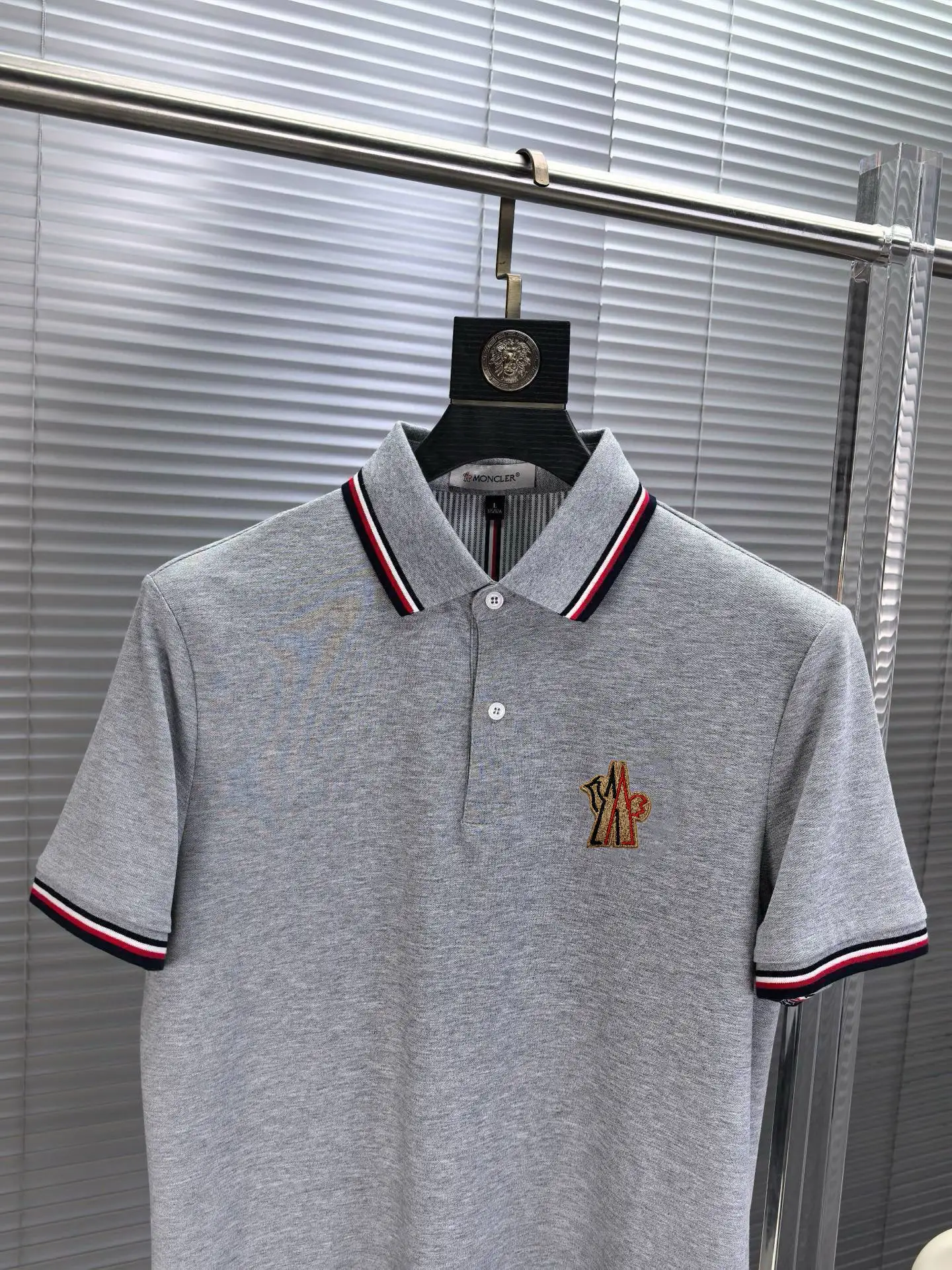 Logo-Appliqué Tipped Cotton-Blend Polo Shirt D17014494 — view 3