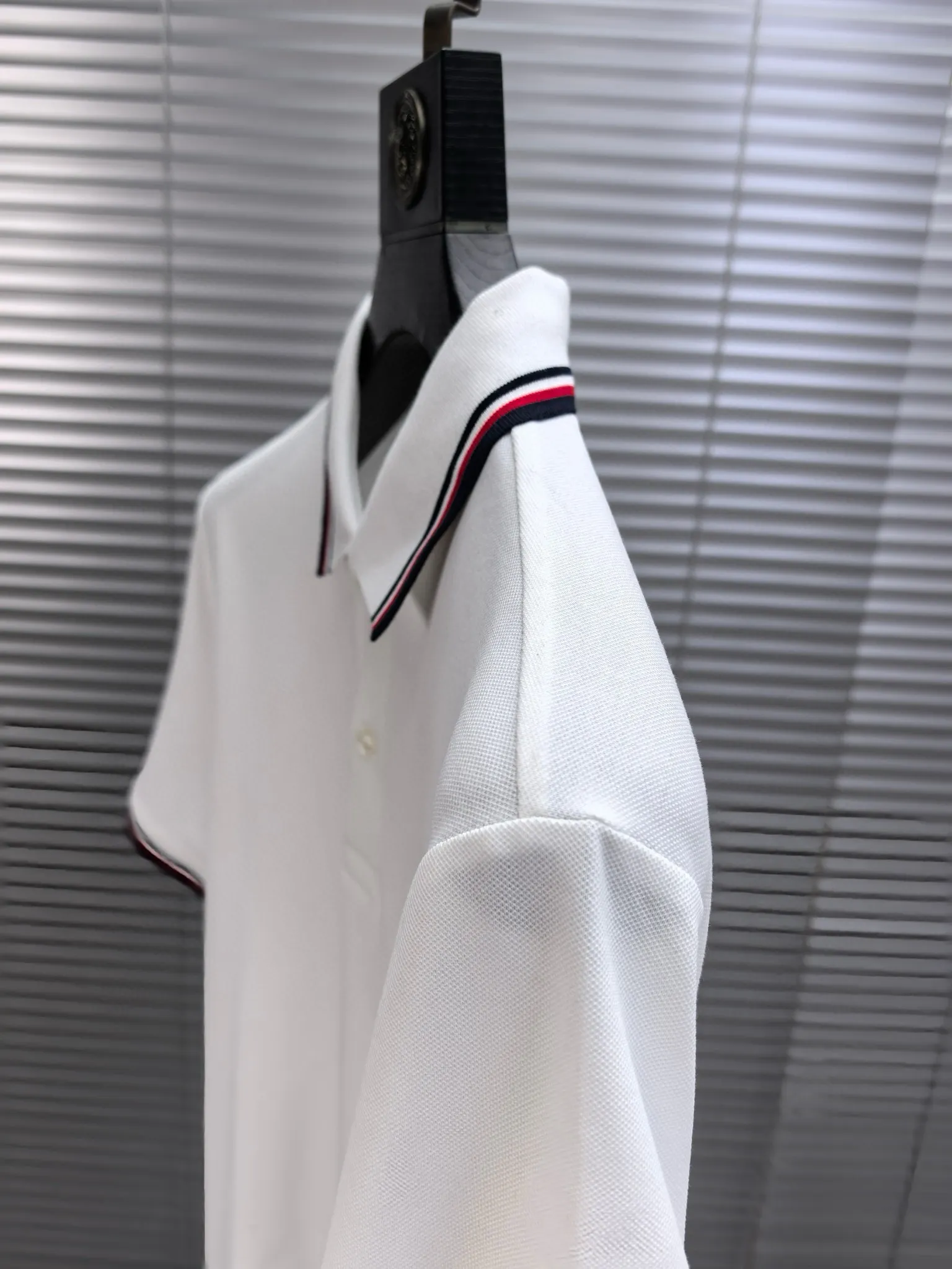 Moncler Tipped Cotton-Blend Polo Shirt D17014471 — view 5