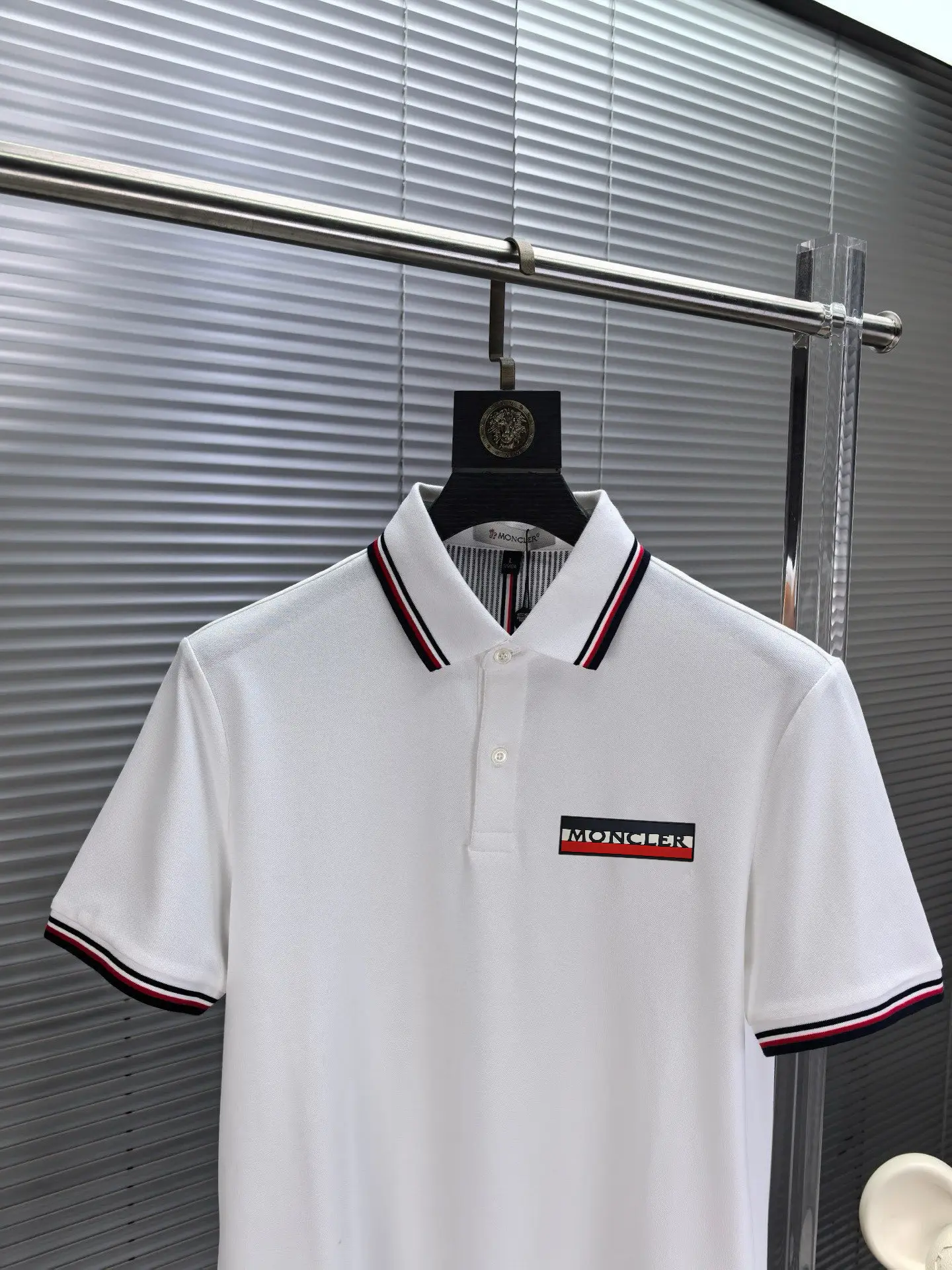 Logo-Patch Cotton-Blend Piqué Polo Shirt D17014489 — view 3