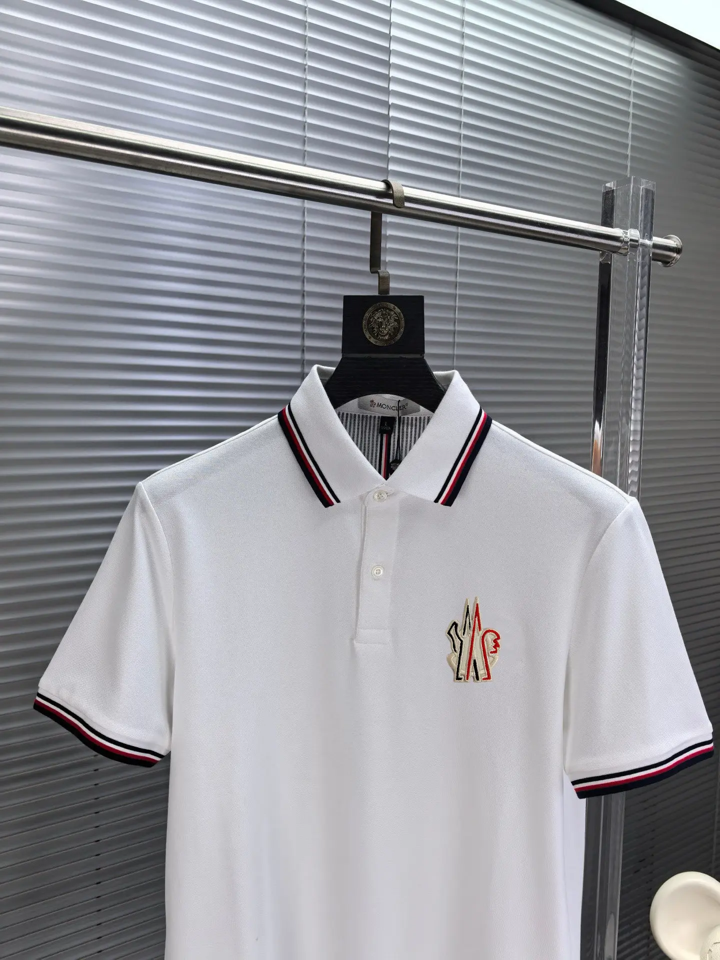 Logo-Appliqué Tipped Cotton-Blend Polo Shirt D17014483 — view 3