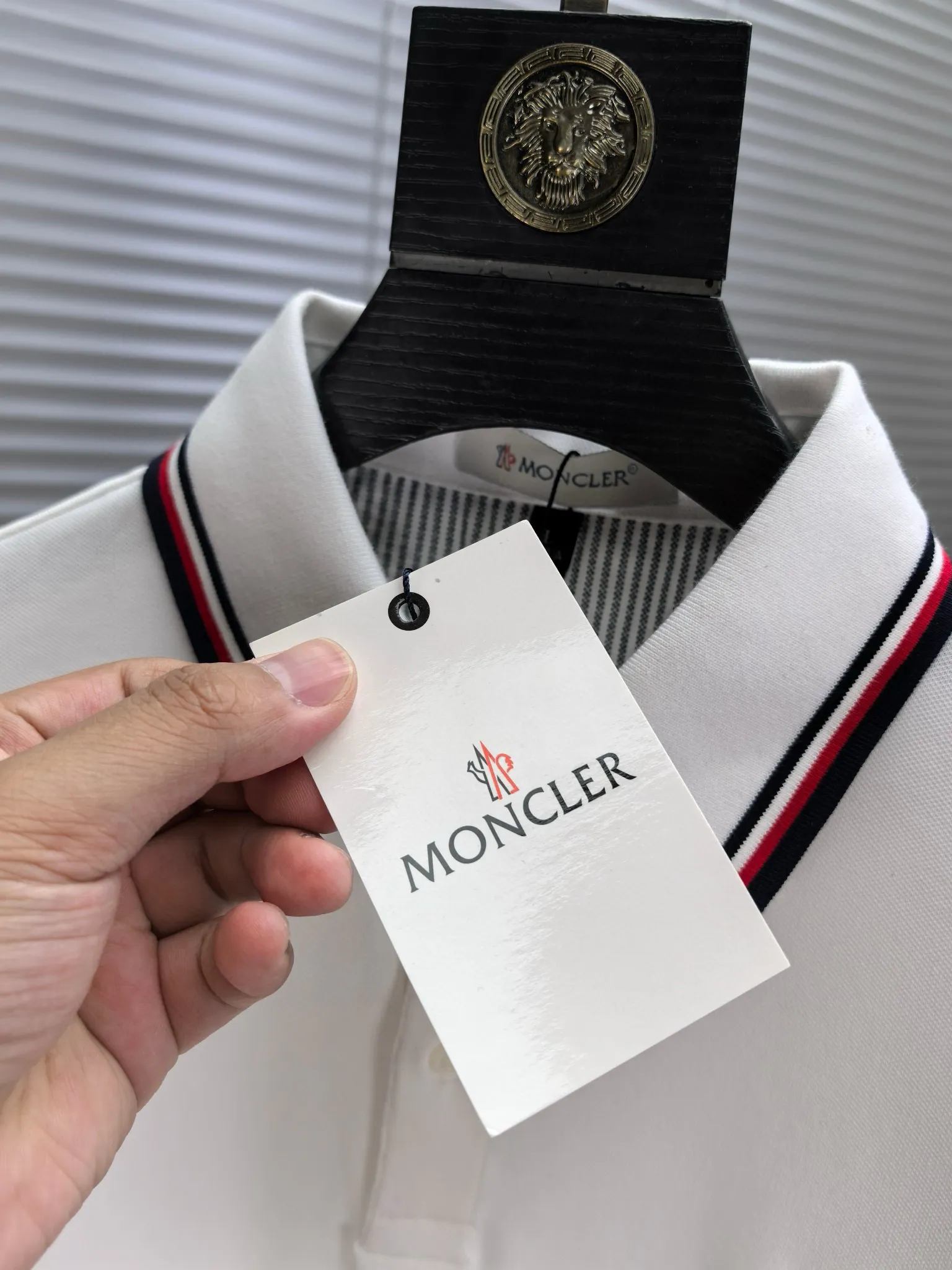 Logo-Appliqué Tipped Cotton-Blend Polo Shirt D17014483 — view 4
