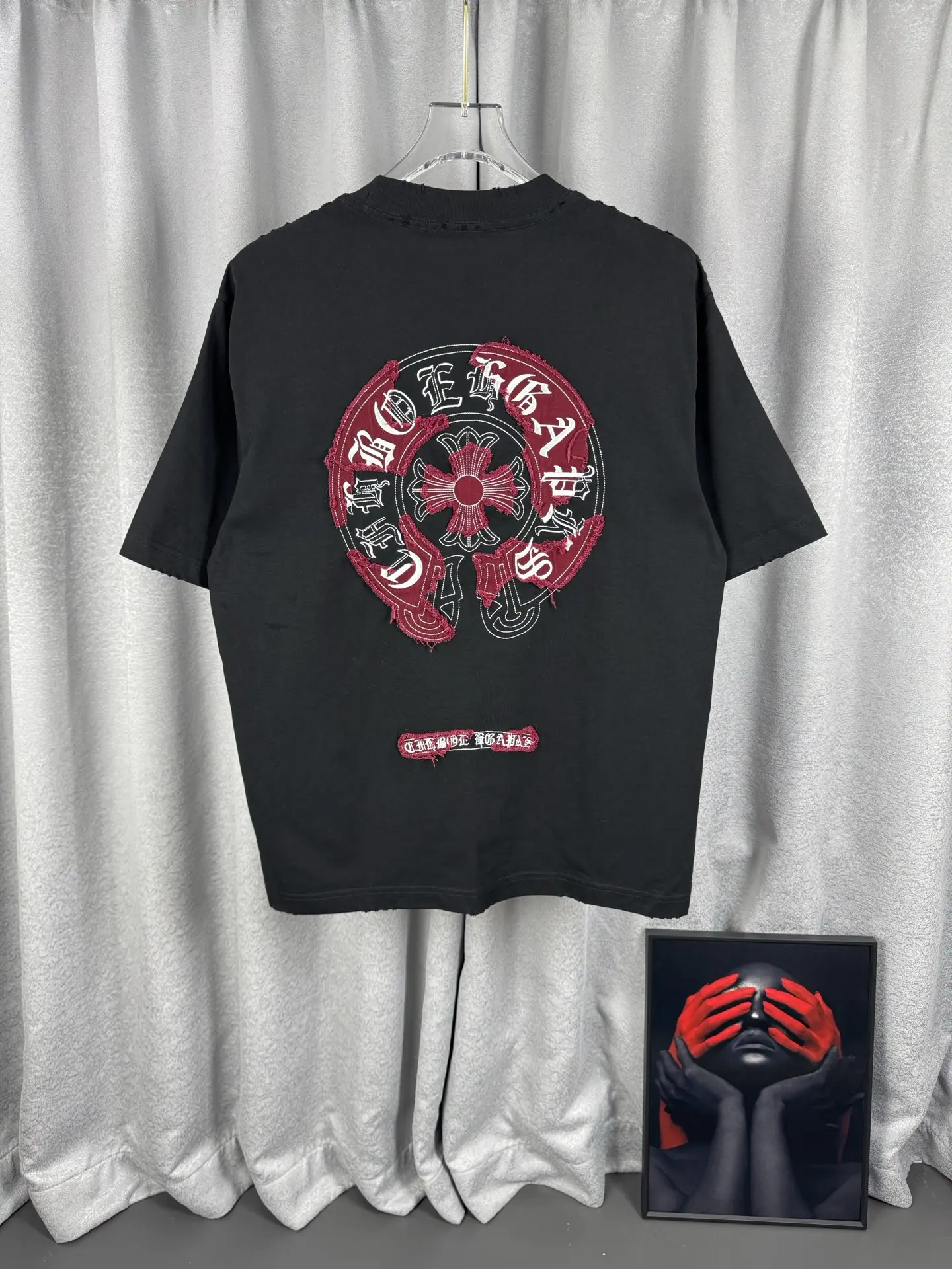 Acid-Wash Embroidered Cotton T-Shirt D17019555 — view 3