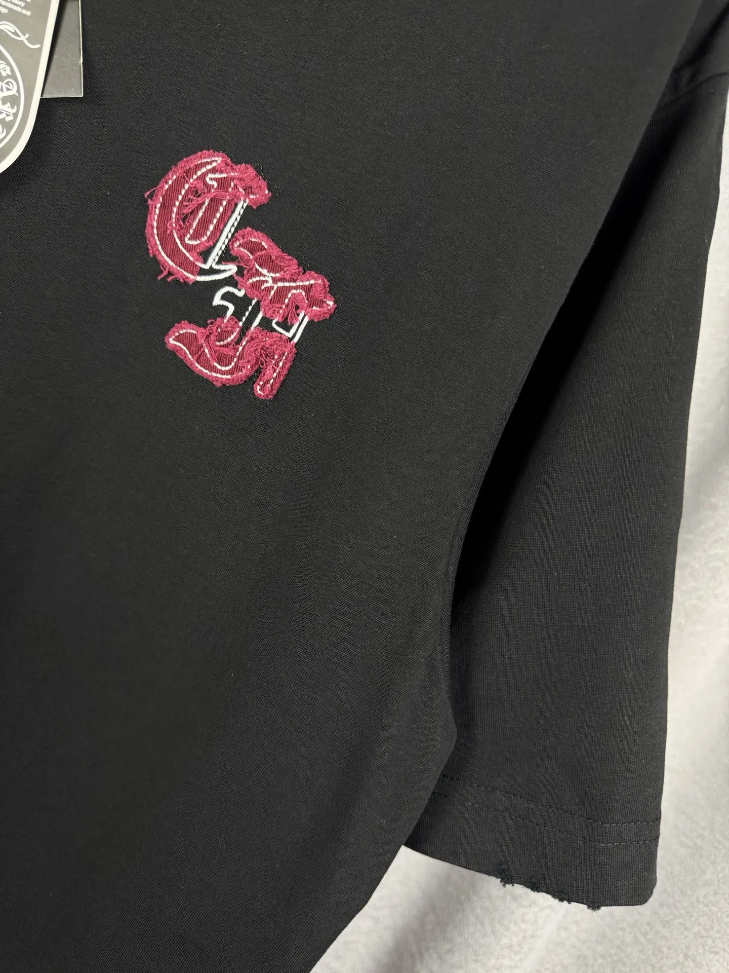 Acid-Wash Embroidered Cotton T-Shirt D17019555 — view 7