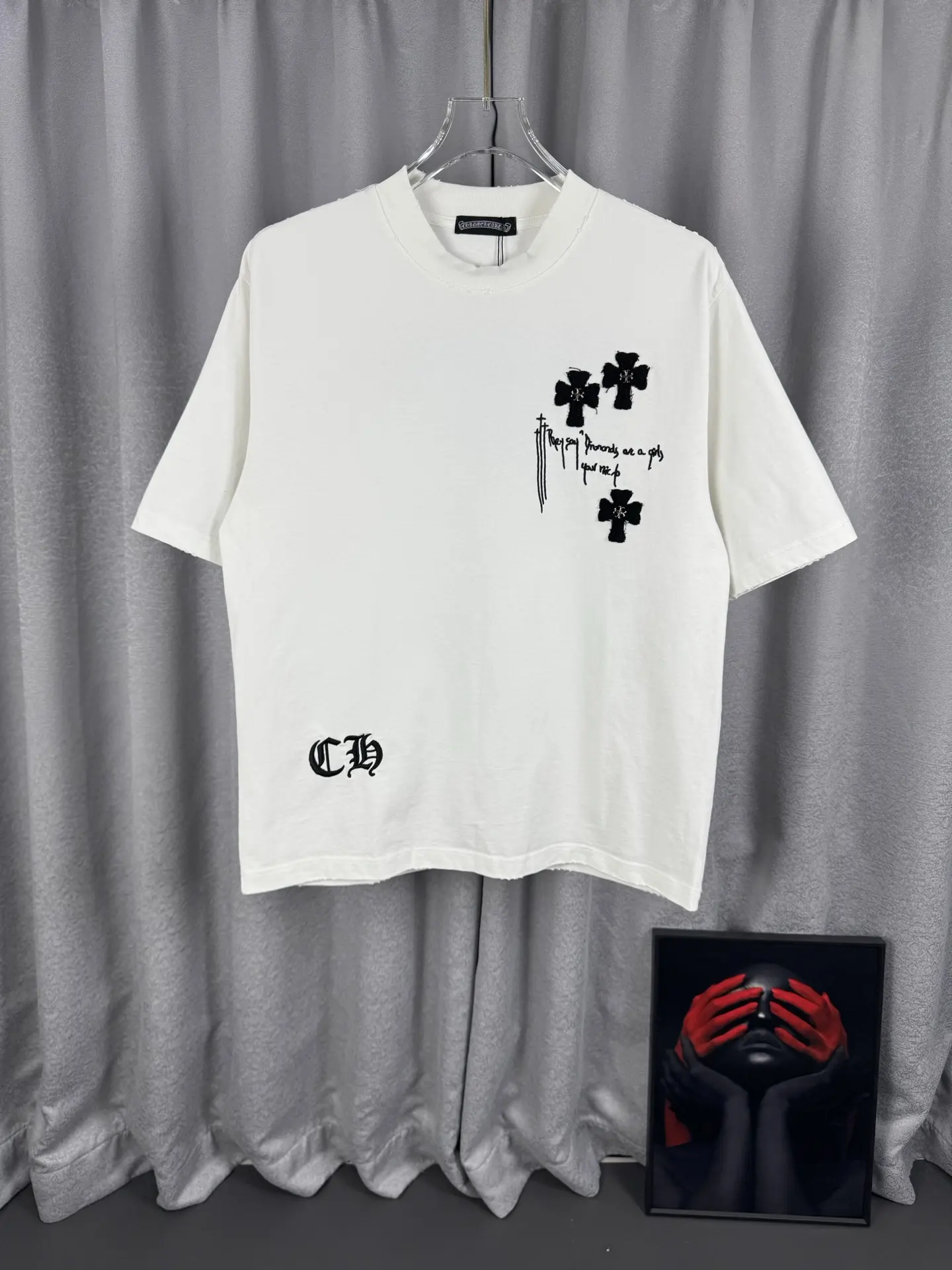 Chrome Hearts Acid-Wash Embroidered T-Shirt D17019551