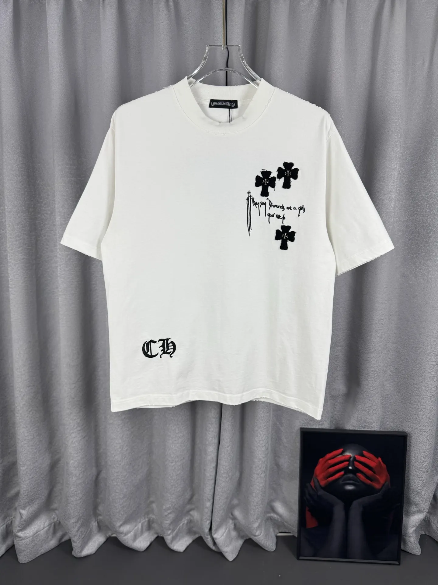 Chrome Hearts Acid-Wash Embroidered T-Shirt D17019551