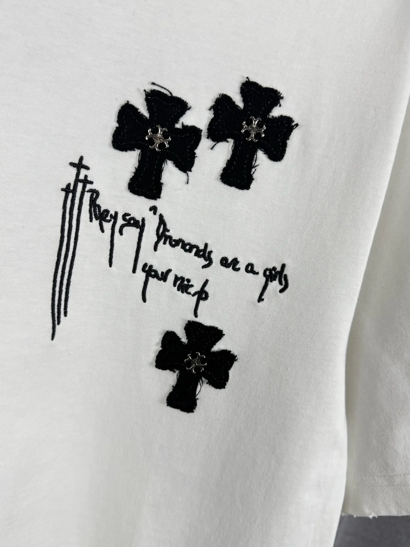 Chrome Hearts Acid-Wash Embroidered T-Shirt D17019551 — view 7