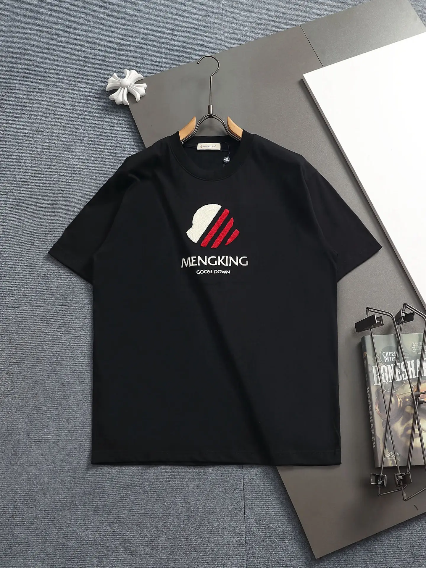 Logo Flocked Cotton T-Shirt D17514611