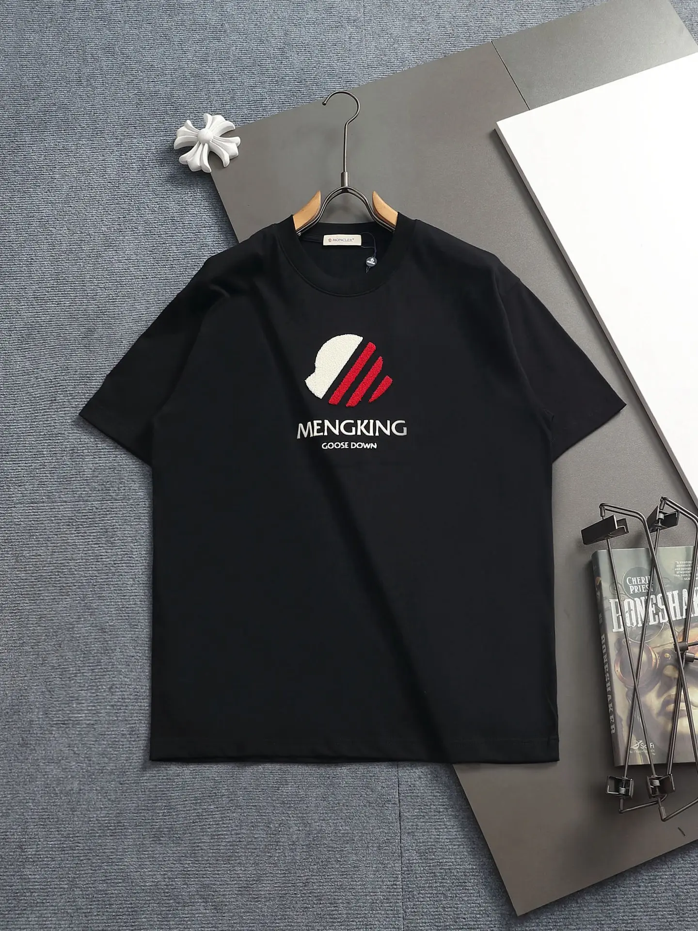 Logo Flocked Cotton T-Shirt D17514611