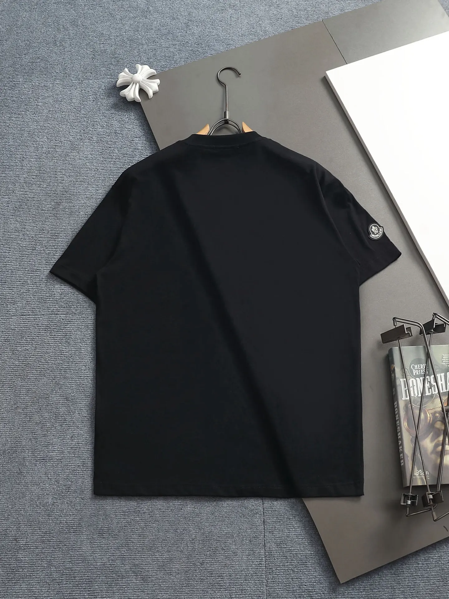 Logo Flocked Cotton T-Shirt D17514611 — view 2