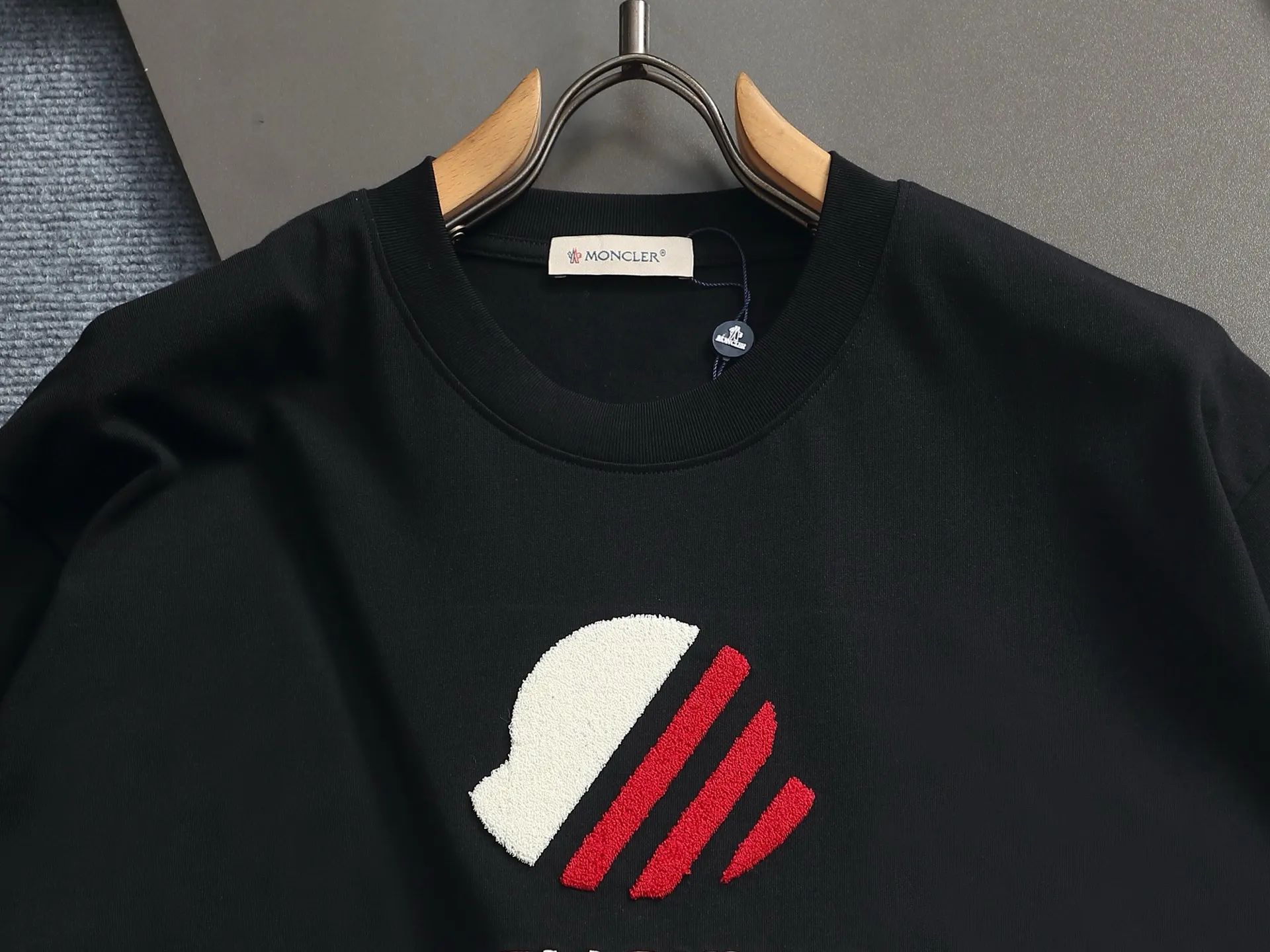 Logo Flocked Cotton T-Shirt D17514611 — view 3