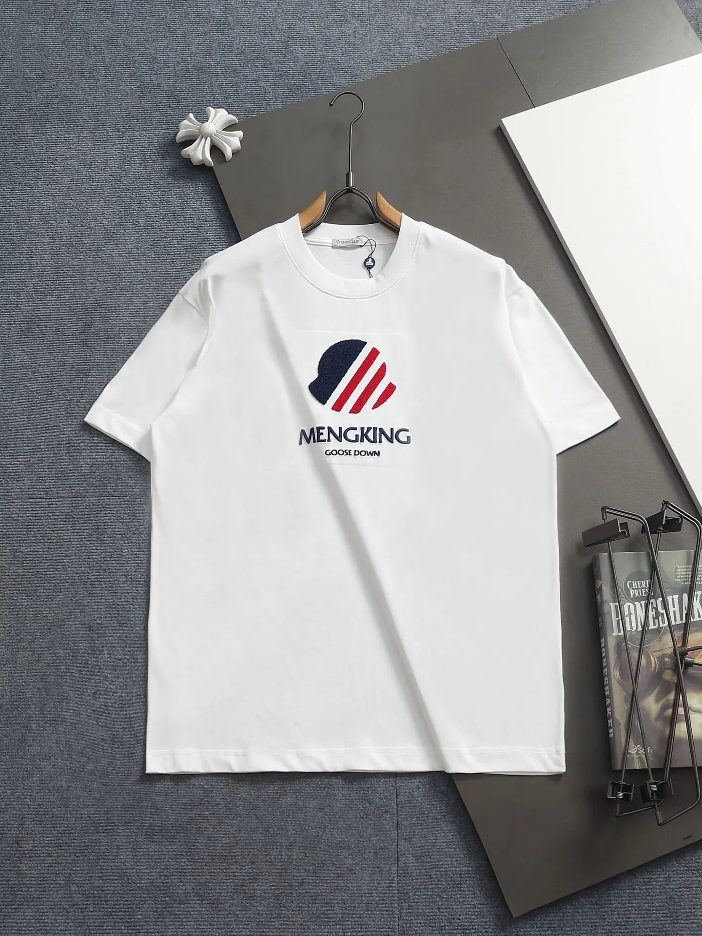 Logo Flocked Cotton T-Shirt D17514610