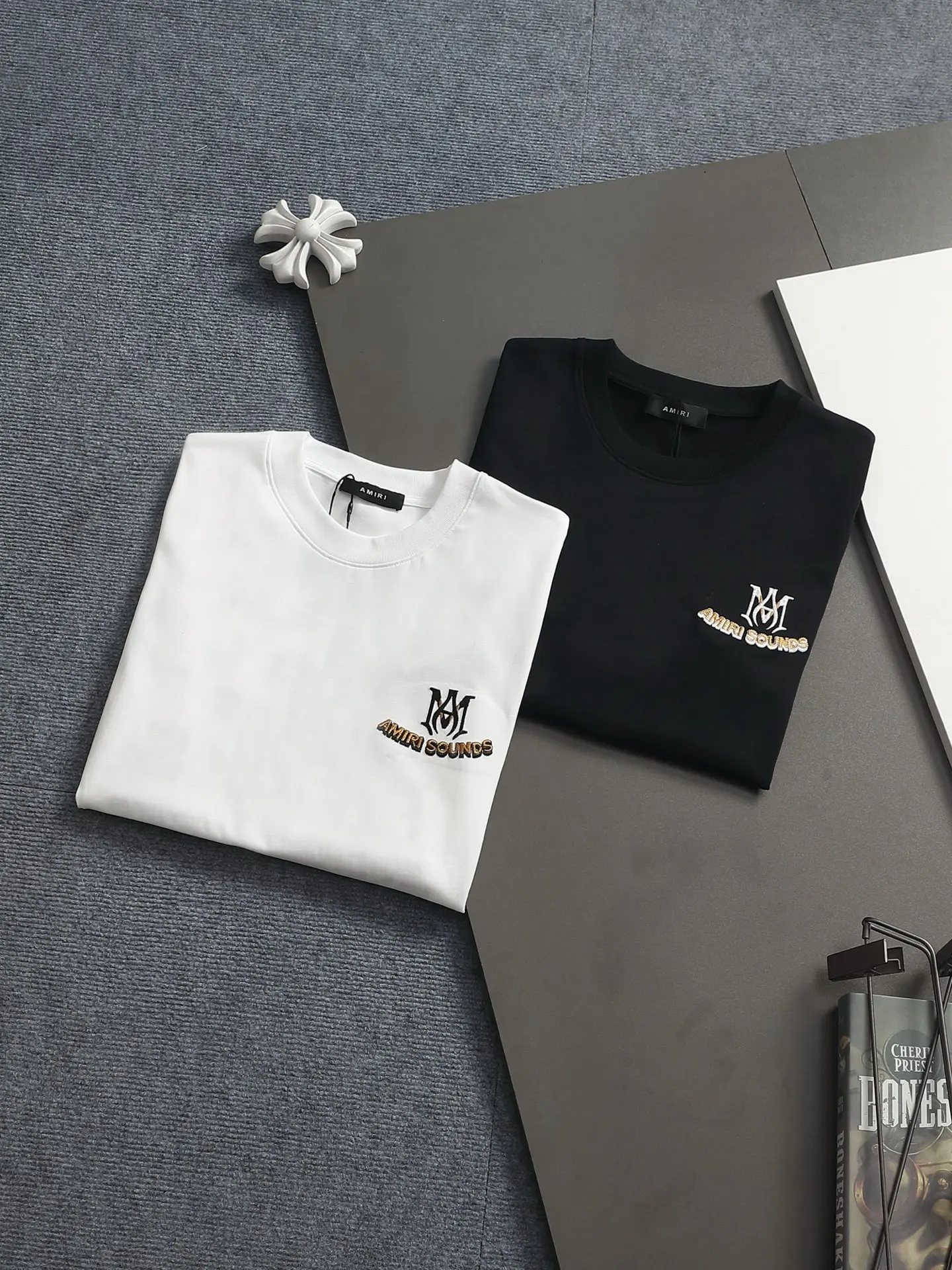 Amiri Sounds Logo Cotton T-Shirt D17514602 — view 12