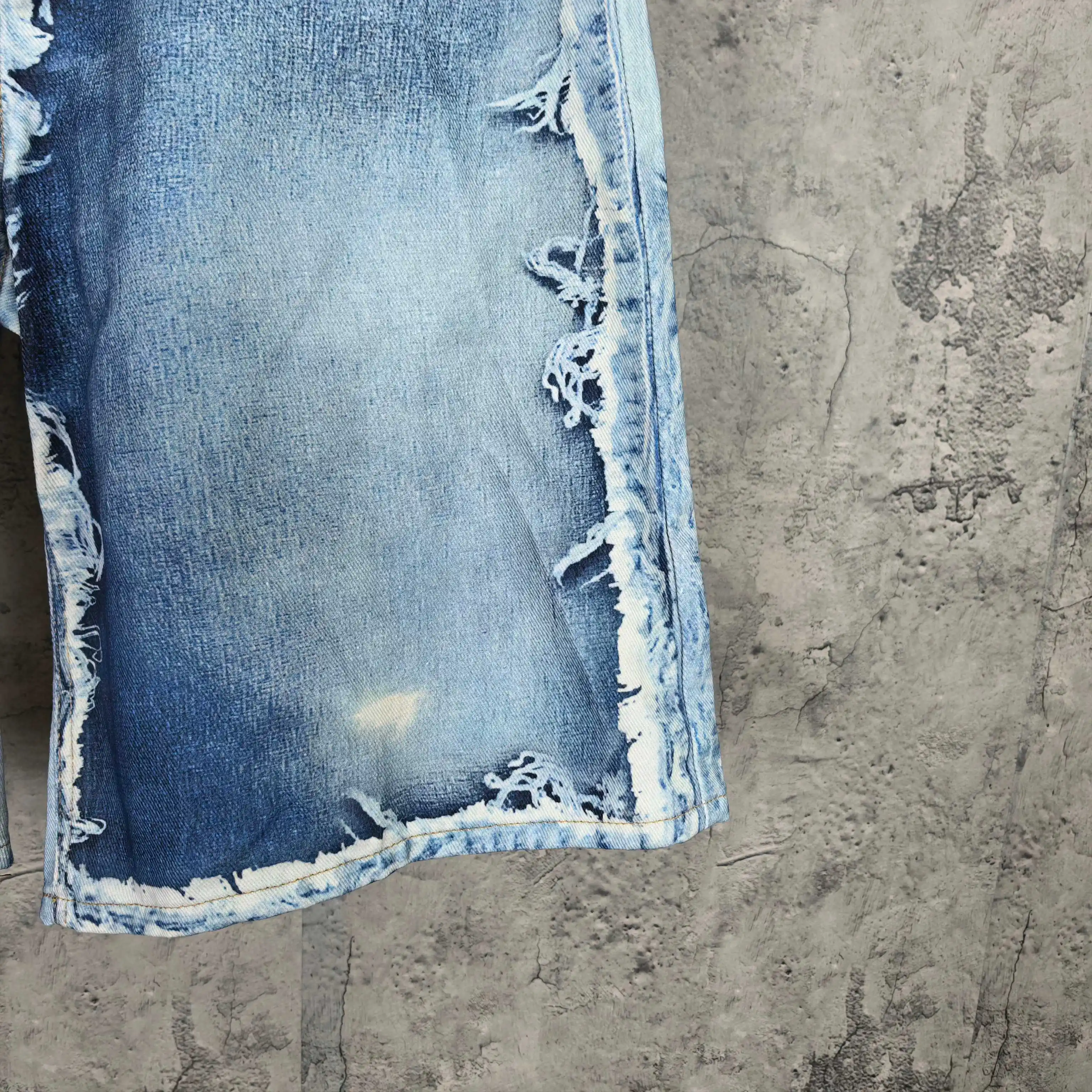 1981 Series 3D-Print Distressed Denim Shorts D17524526 — view 12