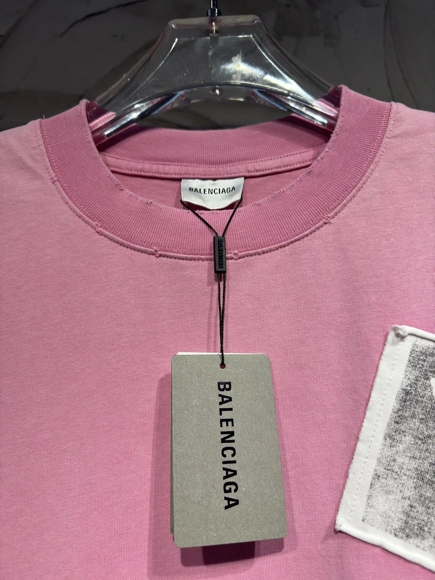 Distressed Rose Patch Oversized T-Shirt D17524326 — view 3