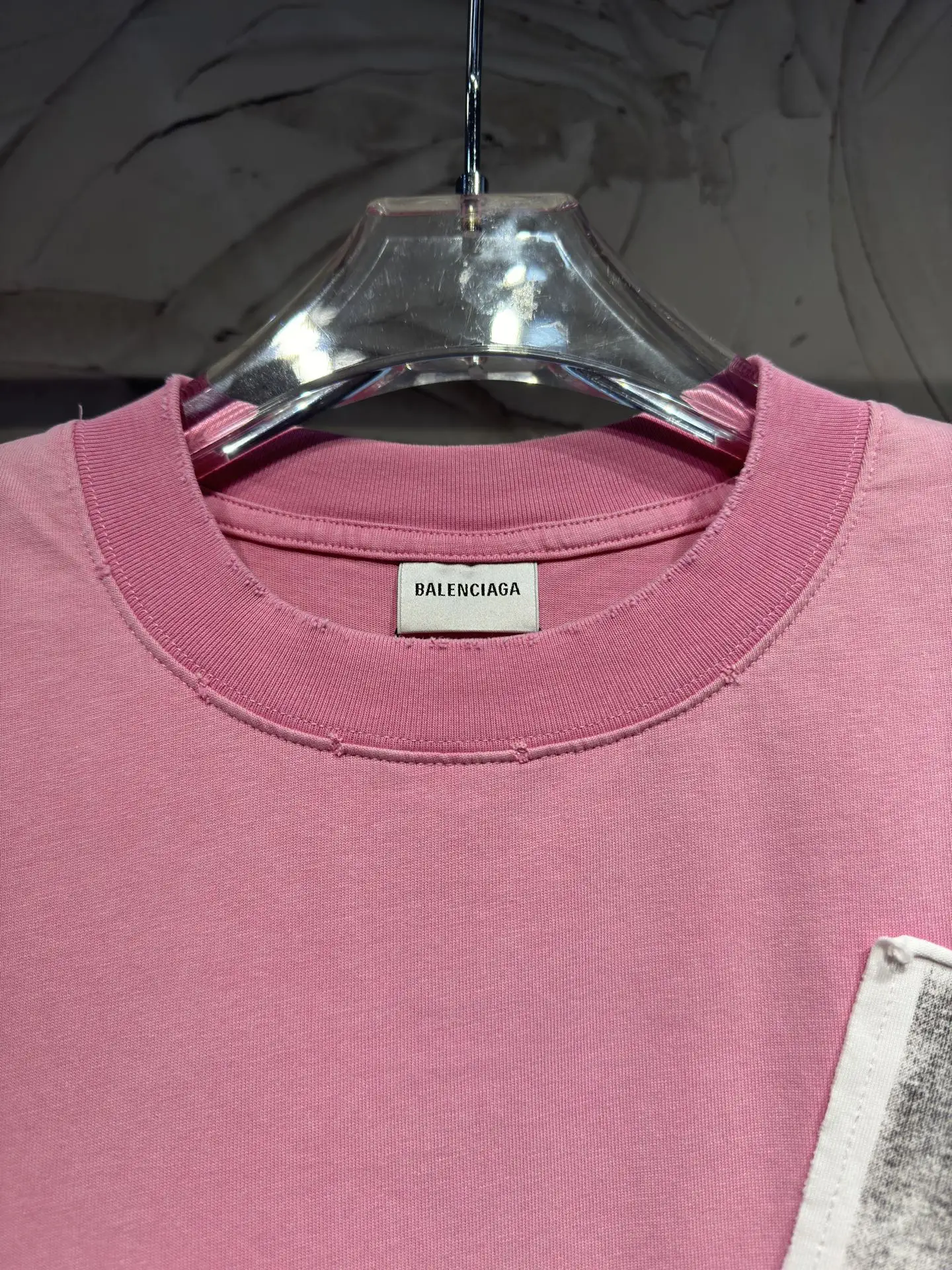 Distressed Rose Patch Oversized T-Shirt D17524326 — view 5