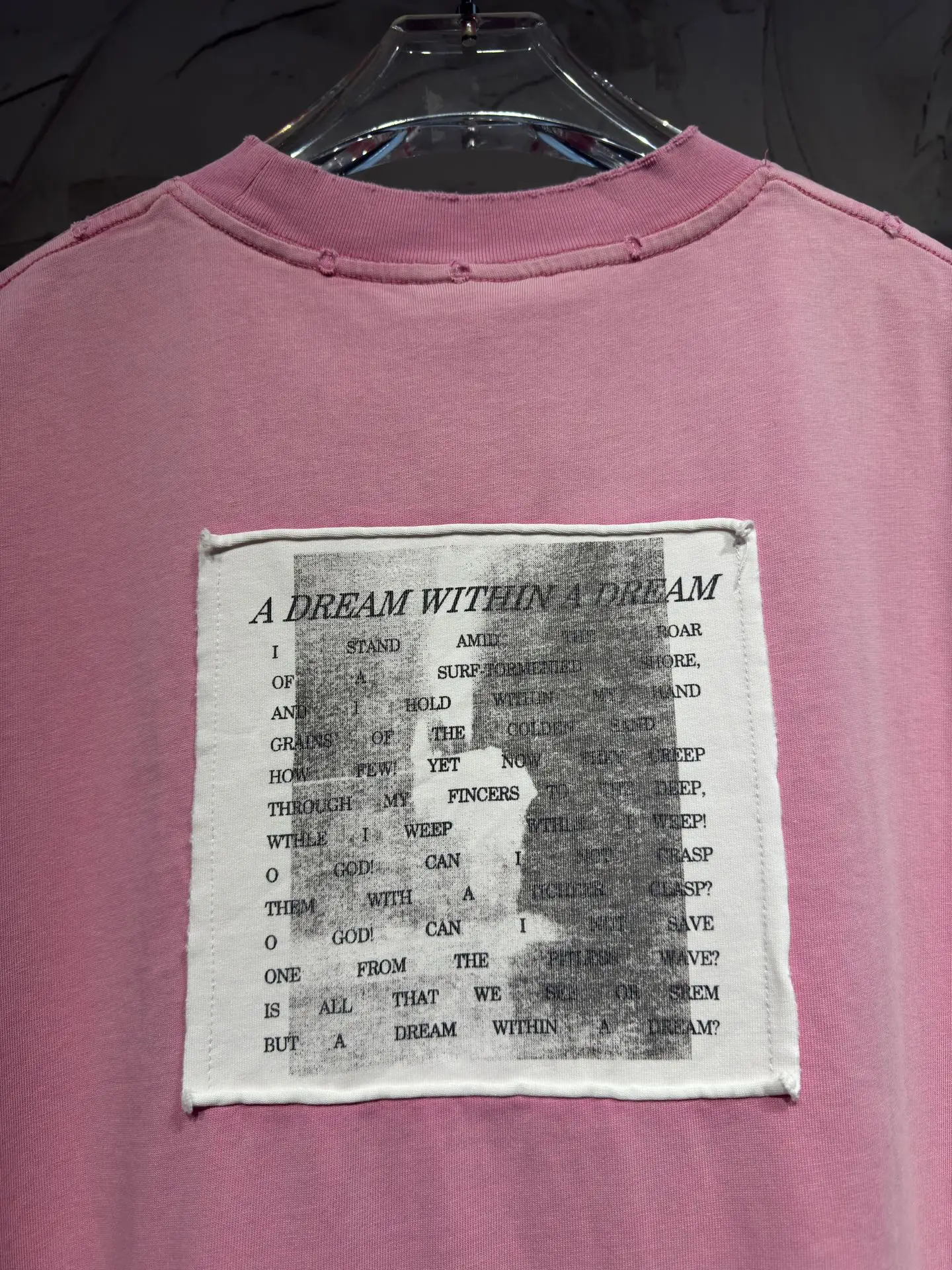 Distressed Rose Patch Oversized T-Shirt D17524326 — view 13