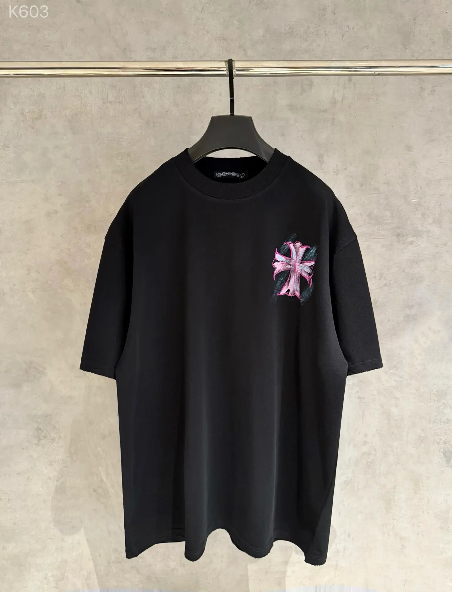 Hand-Painted Cross Logo T-Shirt D17519001