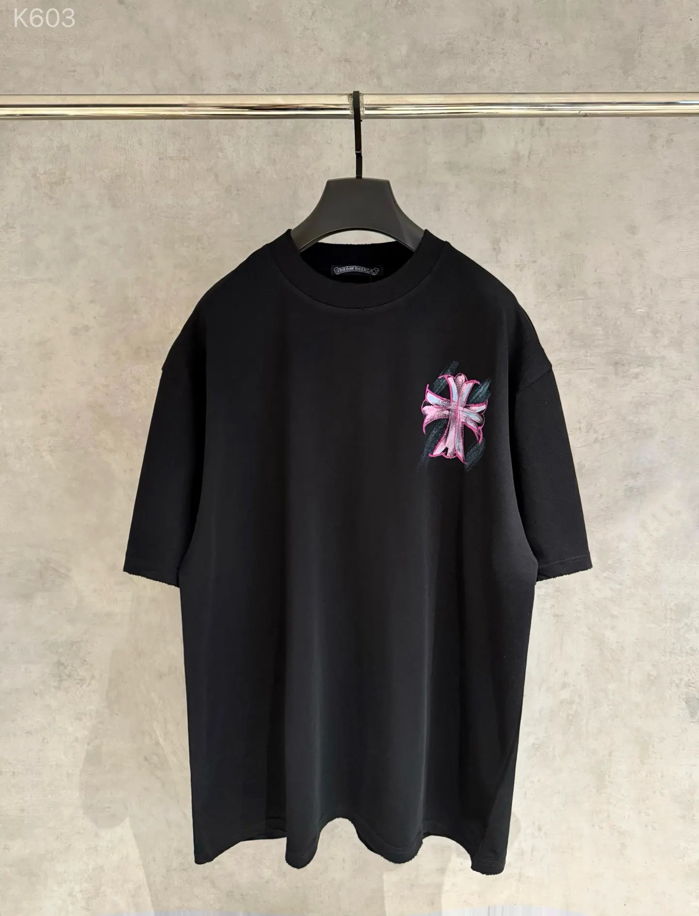 Hand-Painted Cross Logo T-Shirt D17519001