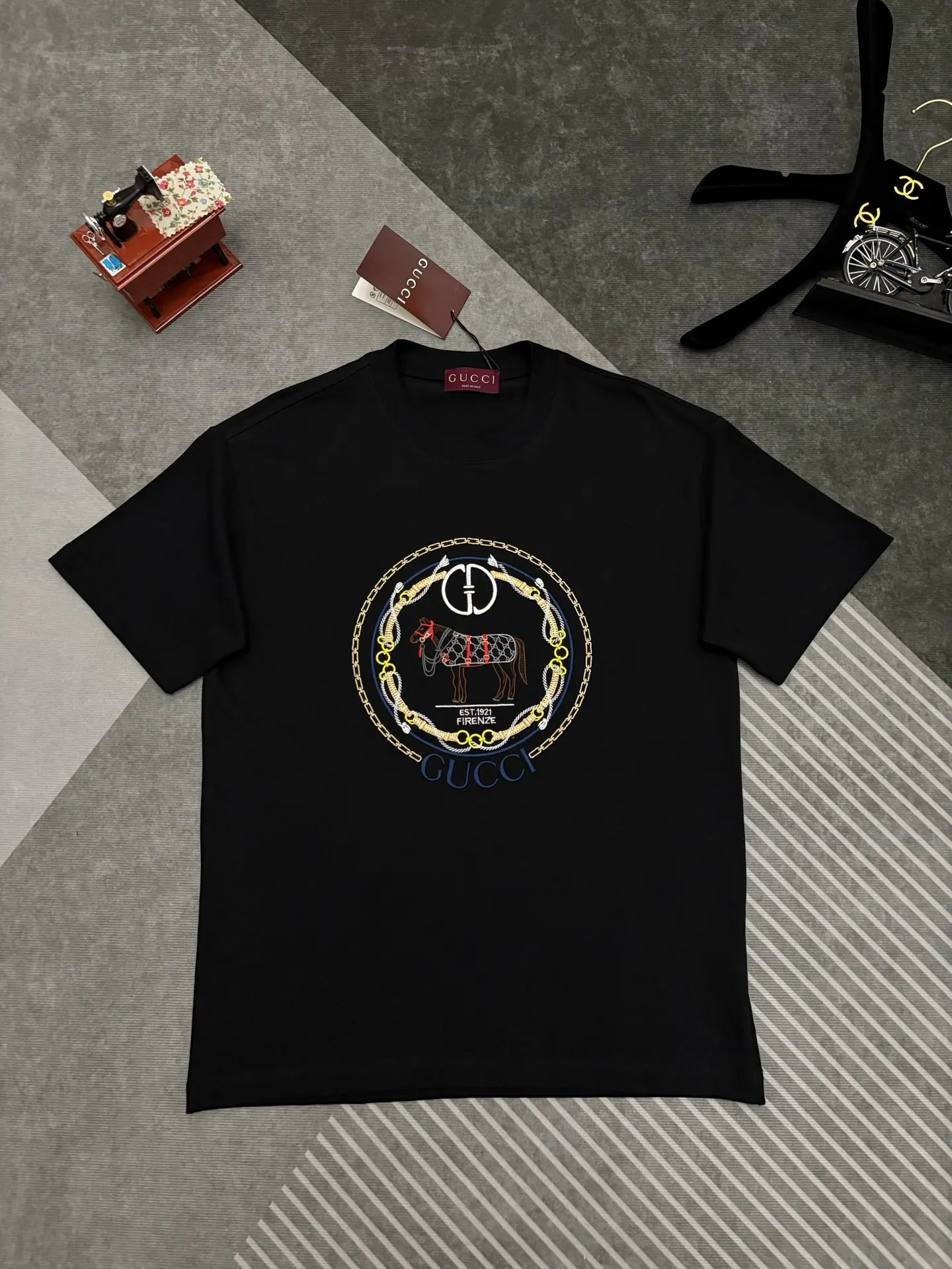 Embroidered Equestrian Logo Cotton T-Shirt D17515294