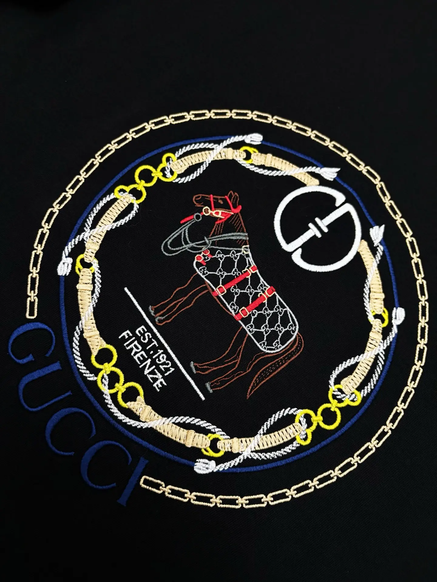 Embroidered Equestrian Logo Cotton T-Shirt D17515294 — view 5