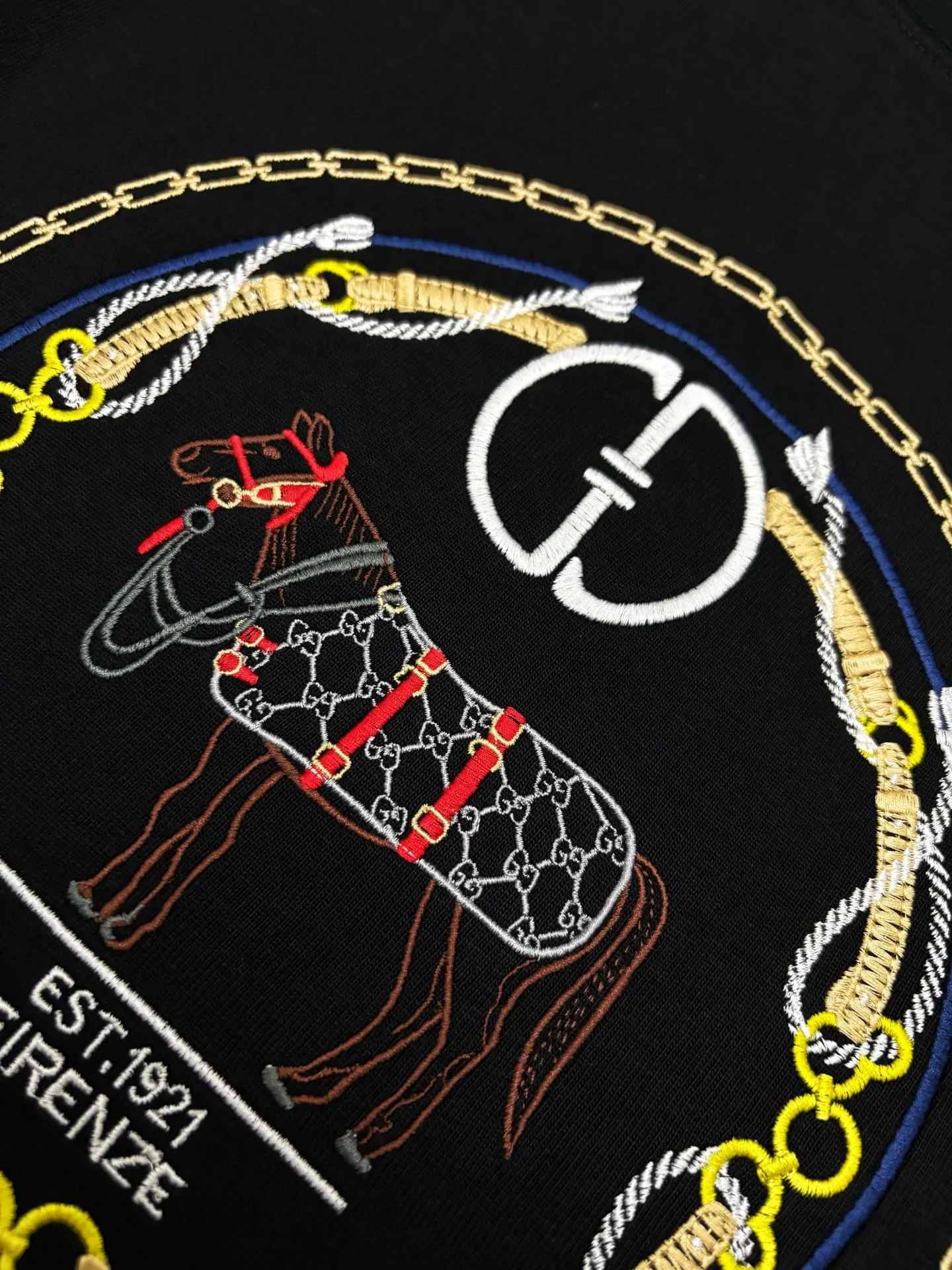 Embroidered Equestrian Logo Cotton T-Shirt D17515294 — view 7