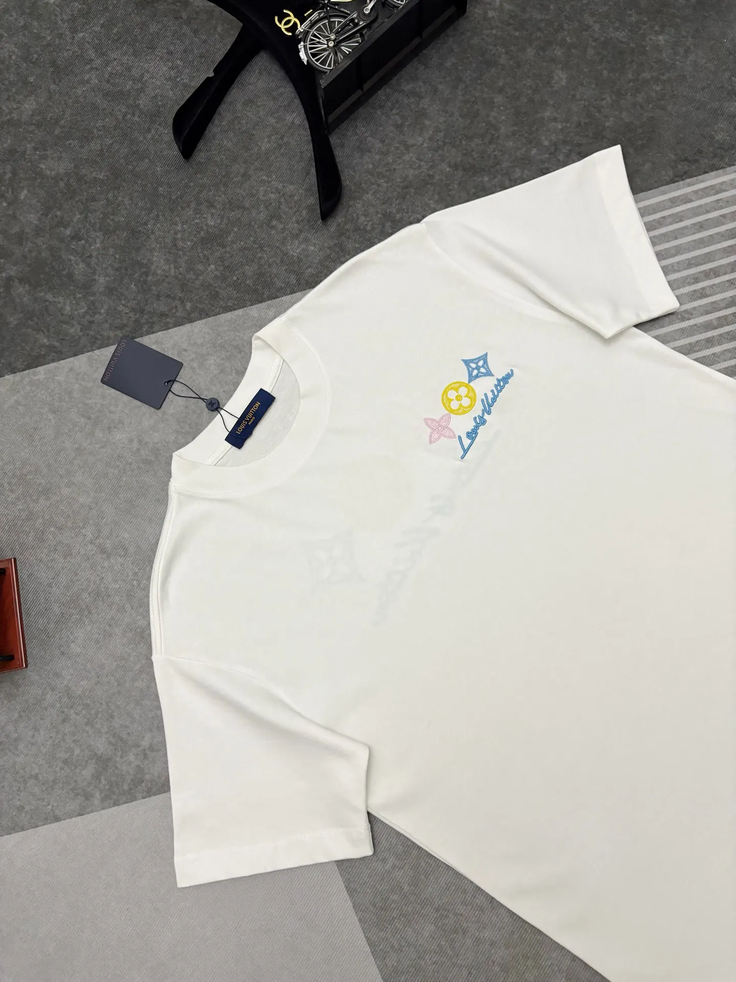 Embroidered Monogram Cotton T-Shirt D17515289 — view 2