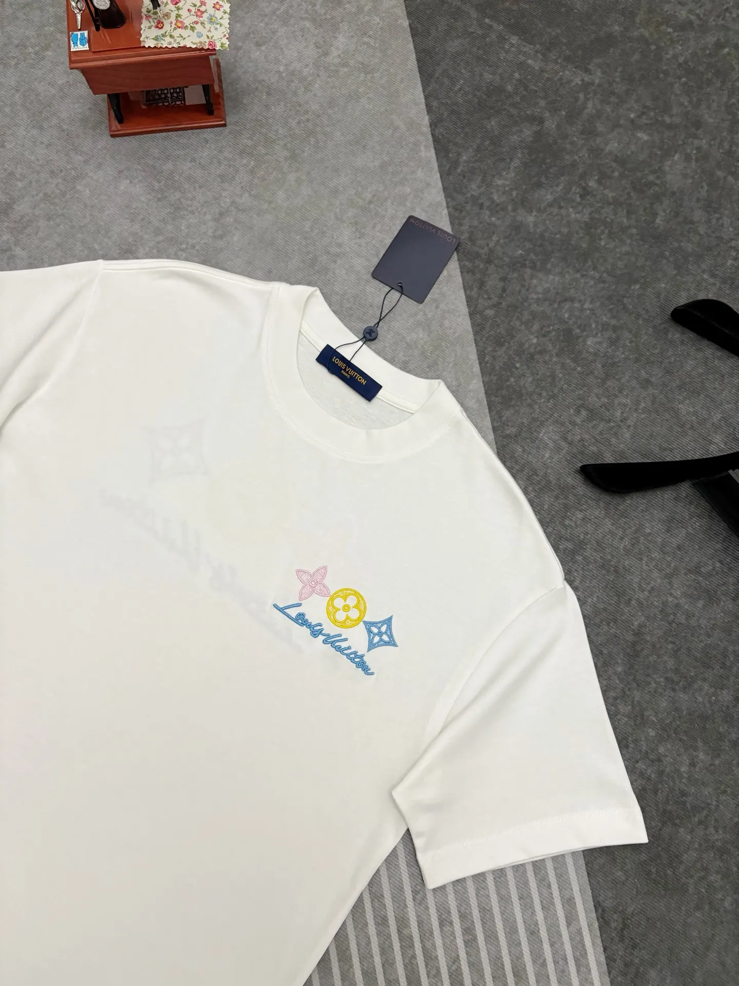 Embroidered Monogram Cotton T-Shirt D17515289 — view 3