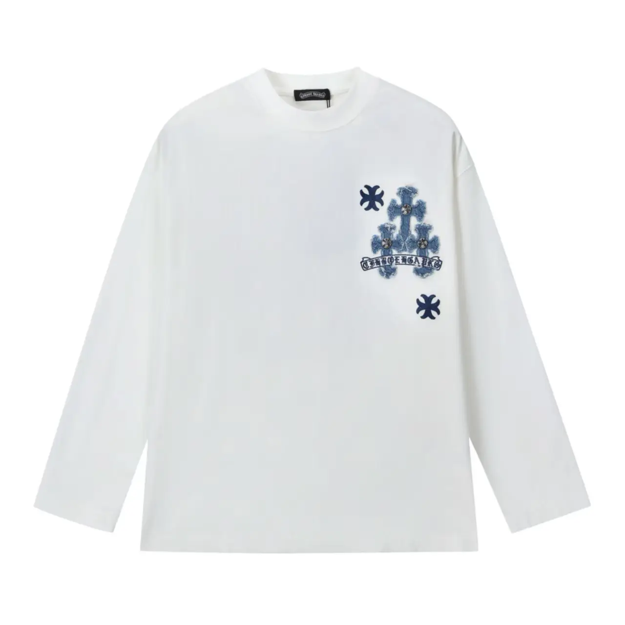Chrome Hearts Denim Patch Embroidered Long-Sleeve T-Shirt D18024909 — view 2