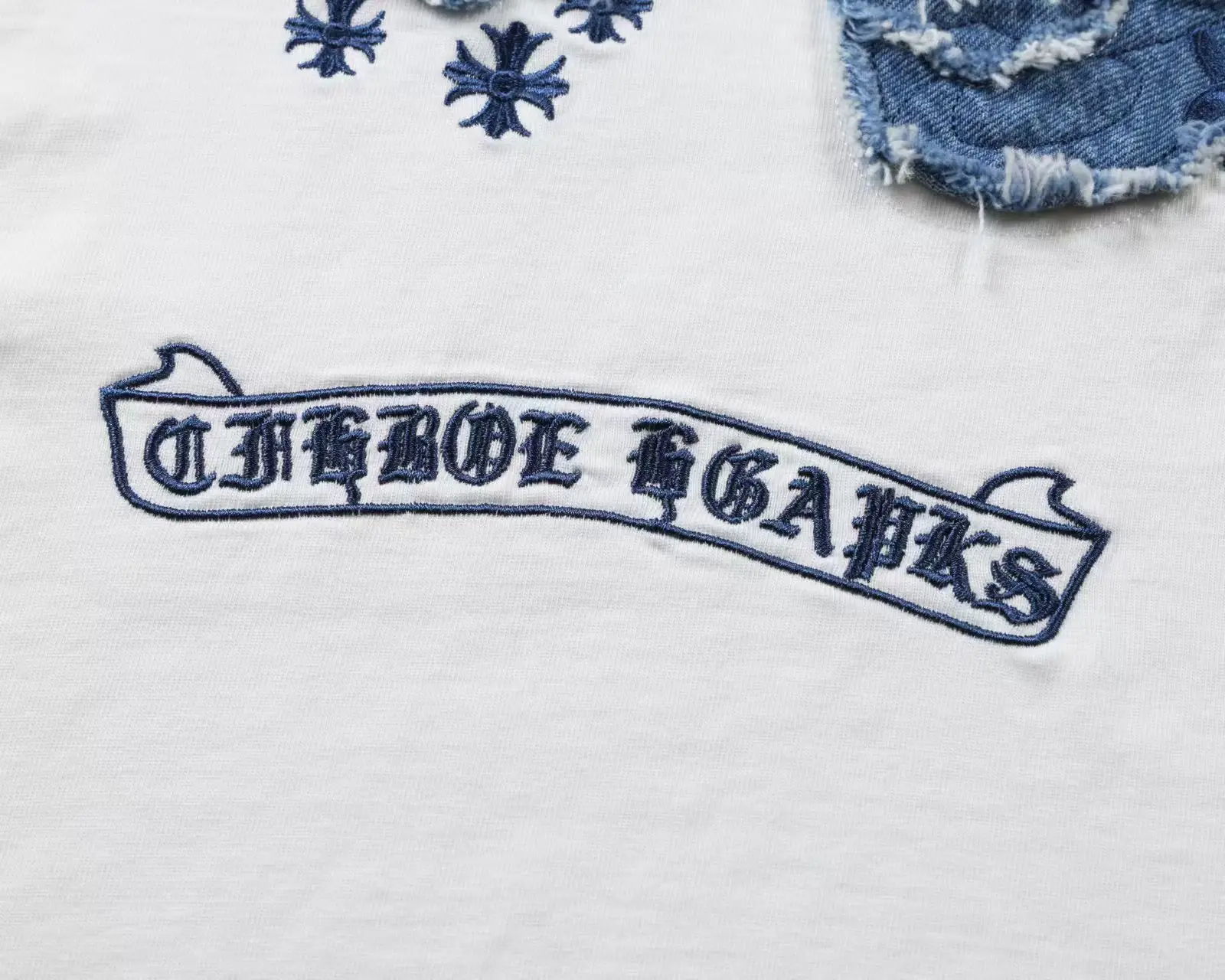 Chrome Hearts Denim Patch Embroidered Long-Sleeve T-Shirt D18024909 — view 5