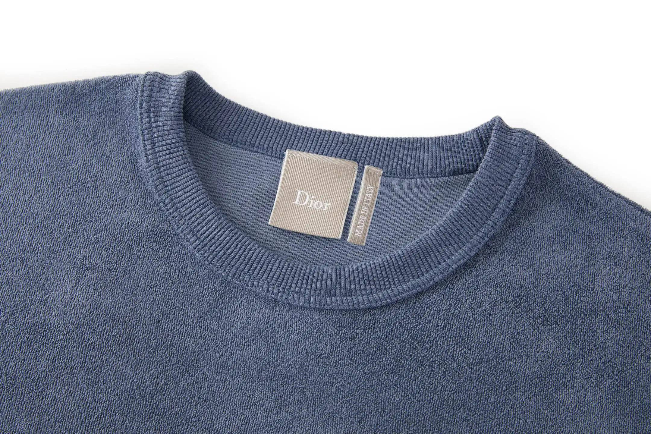 Logo Embroidered Terry Cotton T-Shirt D18022352 — view 3