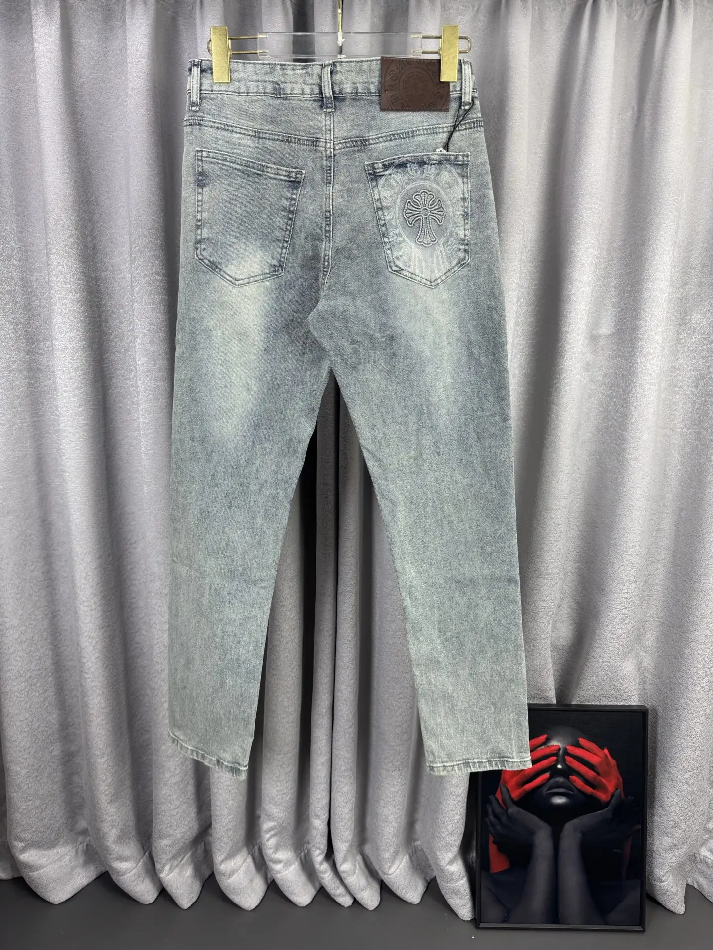 Chrome Hearts Embossed Cross Logo Jeans D18019562