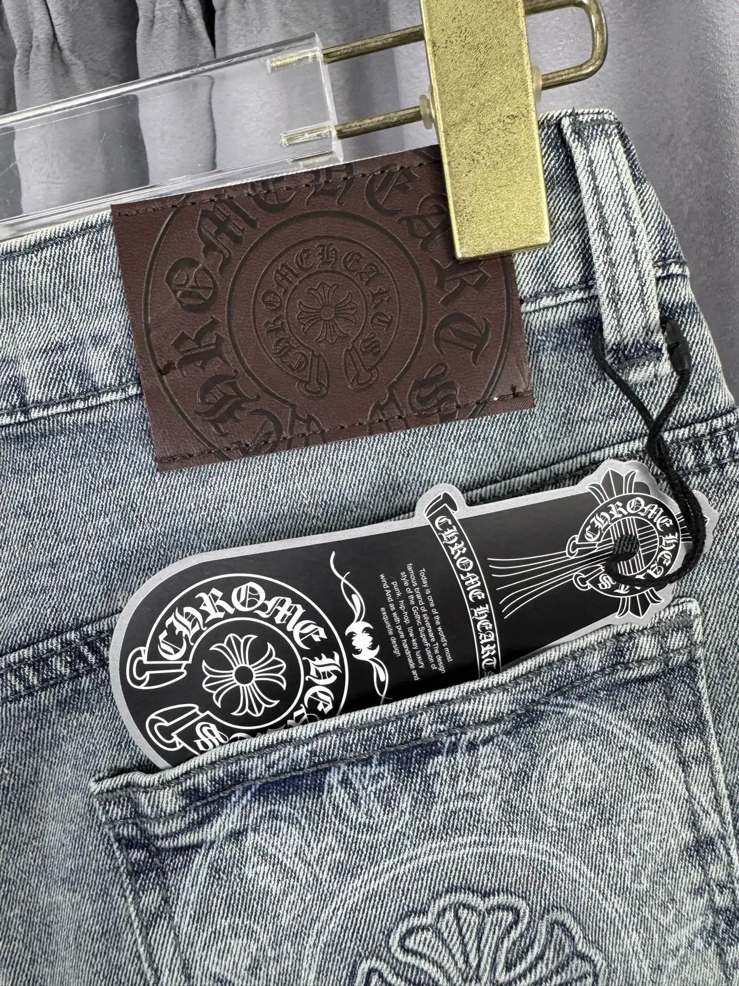 Chrome Hearts Embossed Cross Logo Jeans D18019562 — view 8