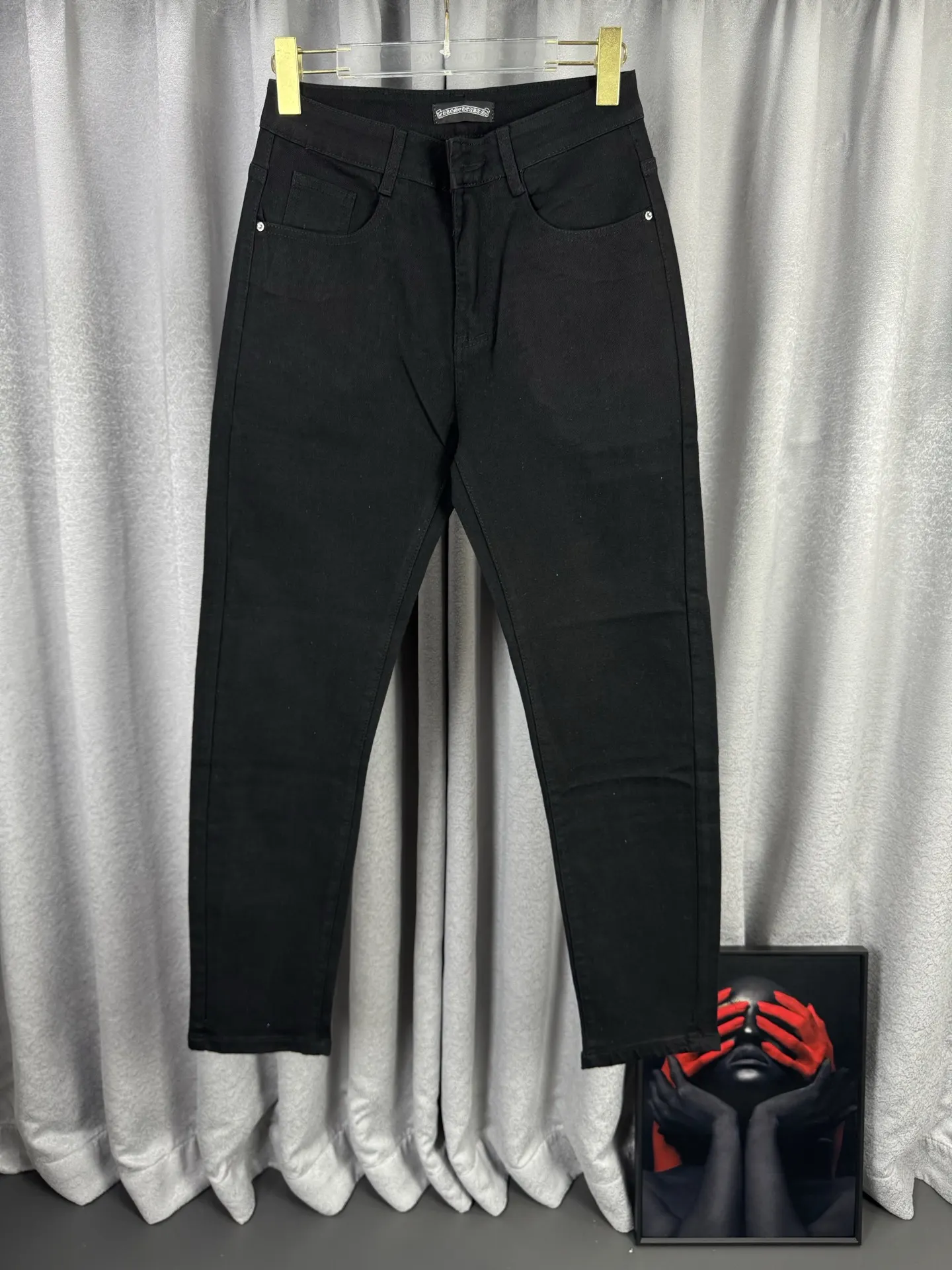 Chrome Hearts Logo-Embroidered Straight-Leg Jeans D18019561 — view 2