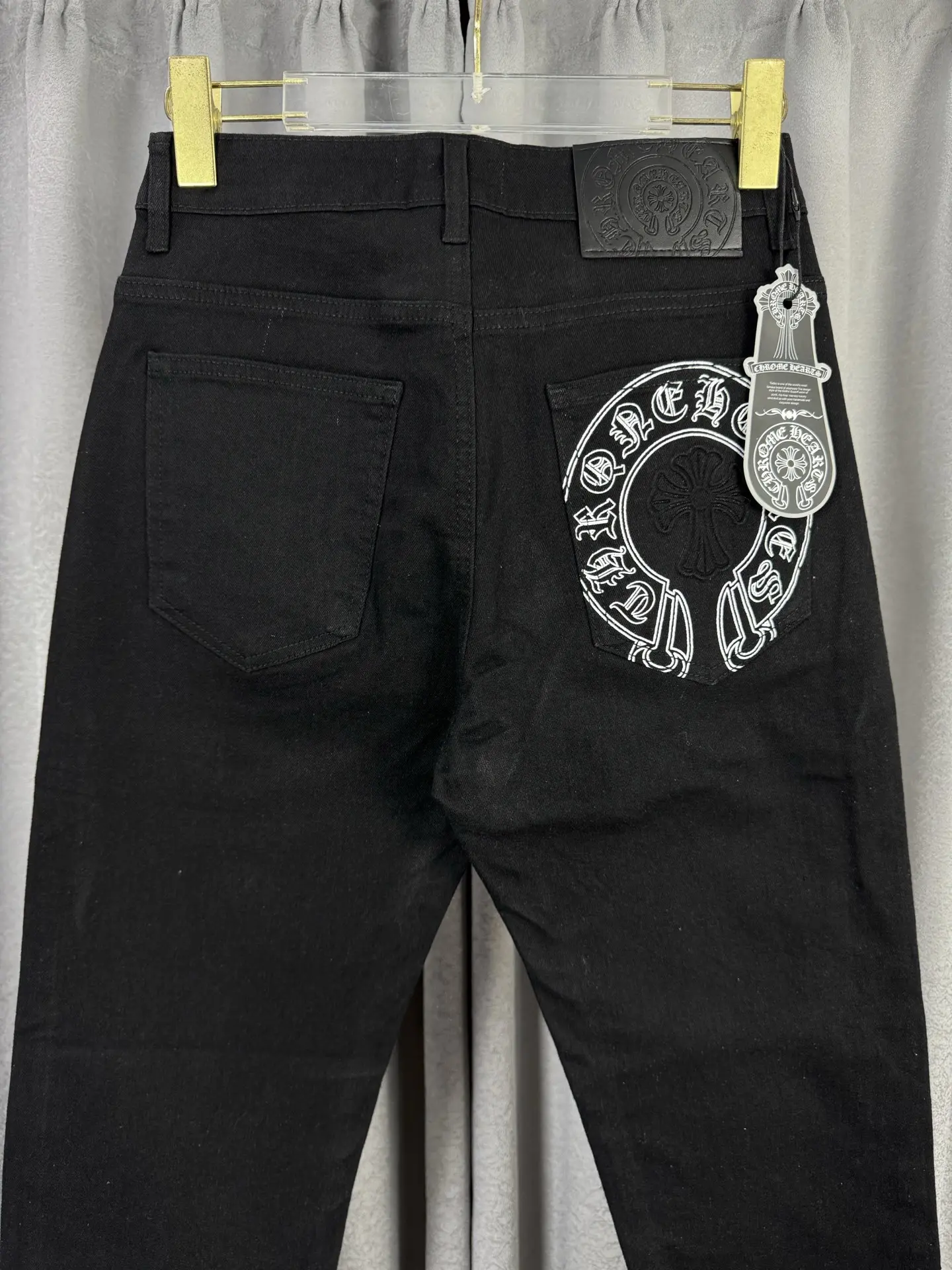 Chrome Hearts Logo-Embroidered Straight-Leg Jeans D18019561 — view 7