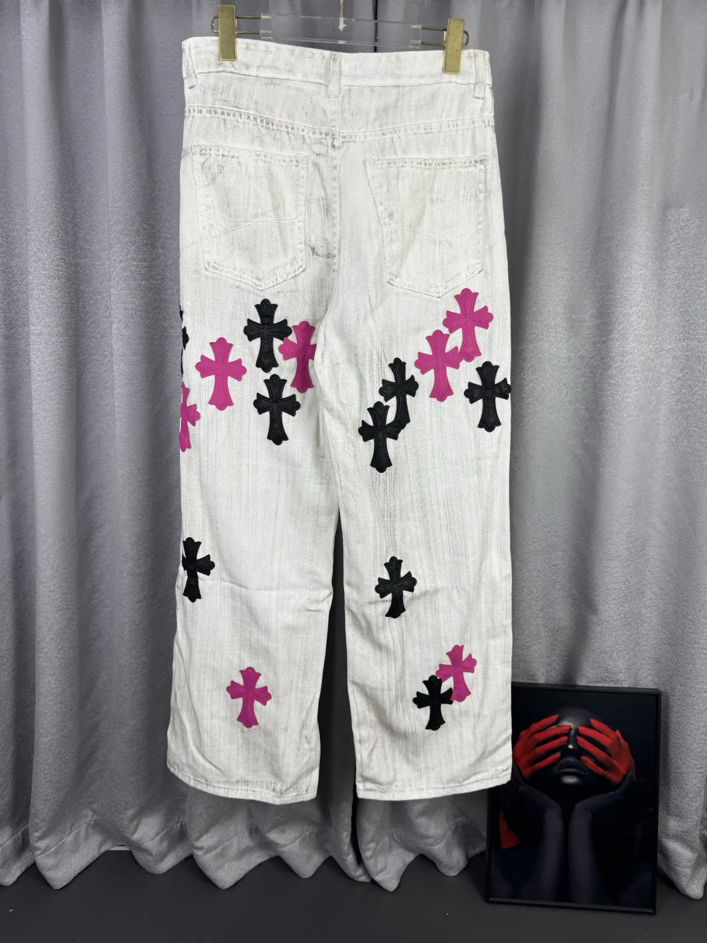 Cross Patch Remake Straight-Leg Jeans D18019549 — view 2