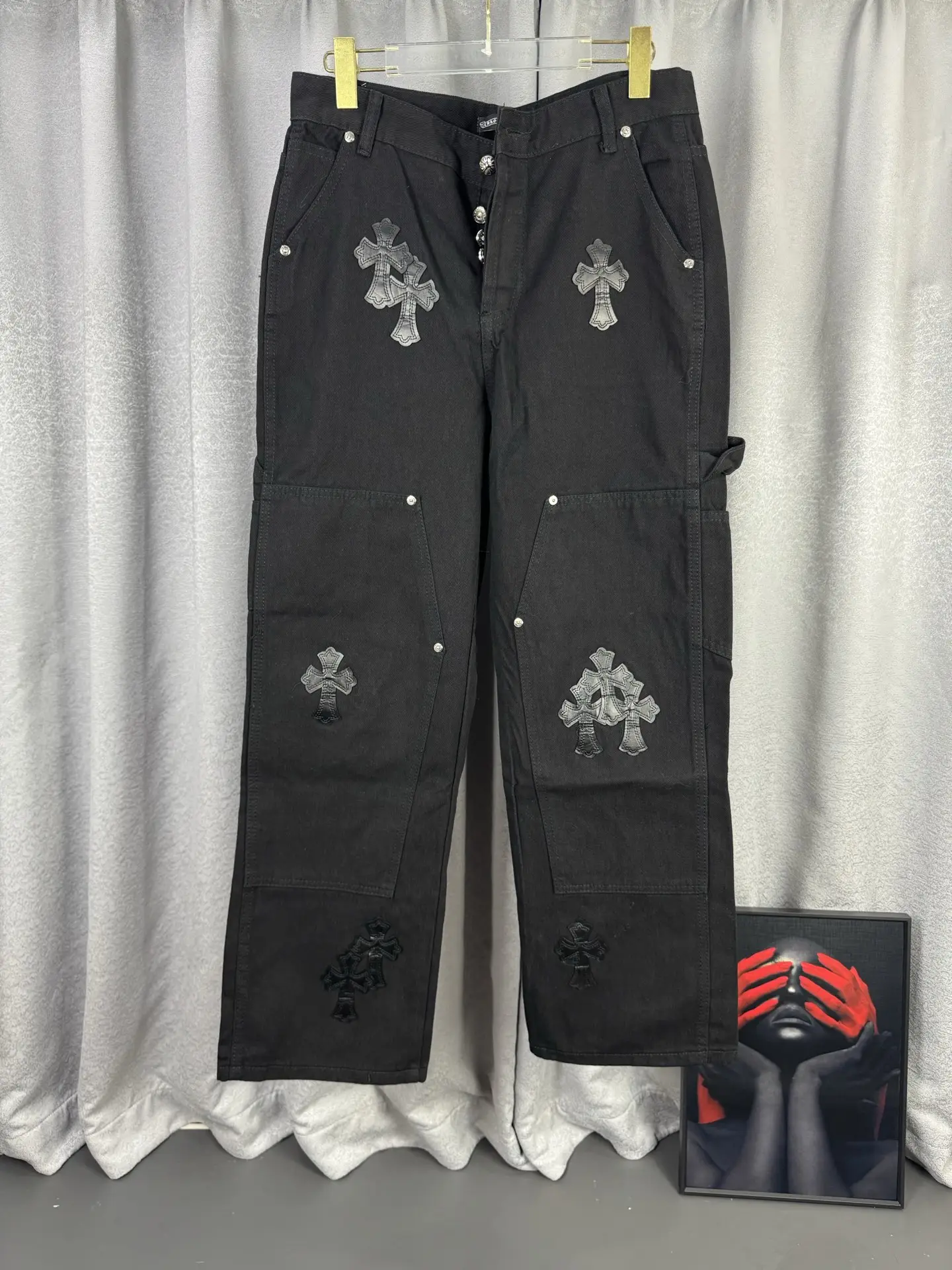 Chrome Hearts Cross Patch Remake Jeans D18019550