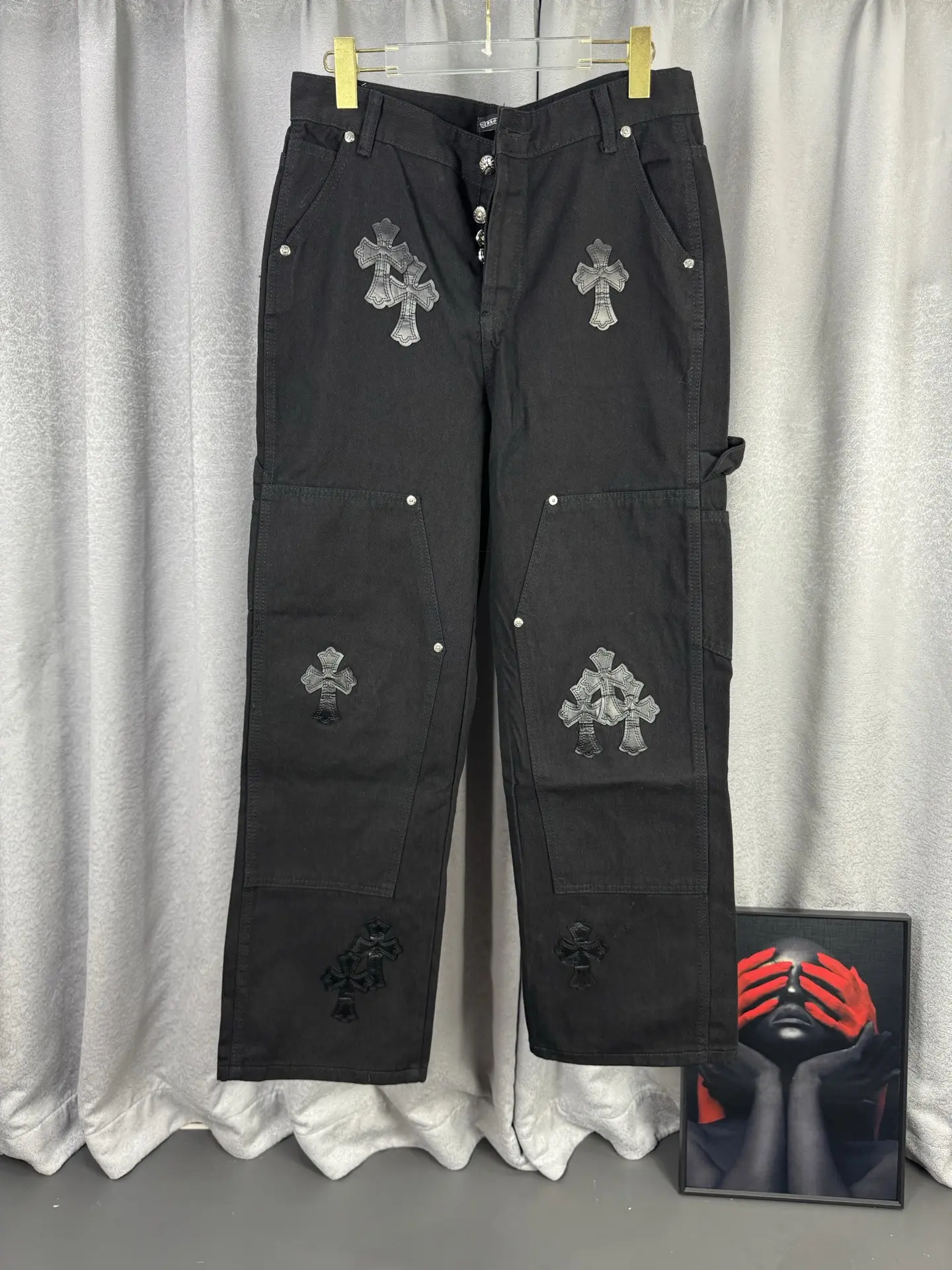 Chrome Hearts Cross Patch Remake Jeans D18019550