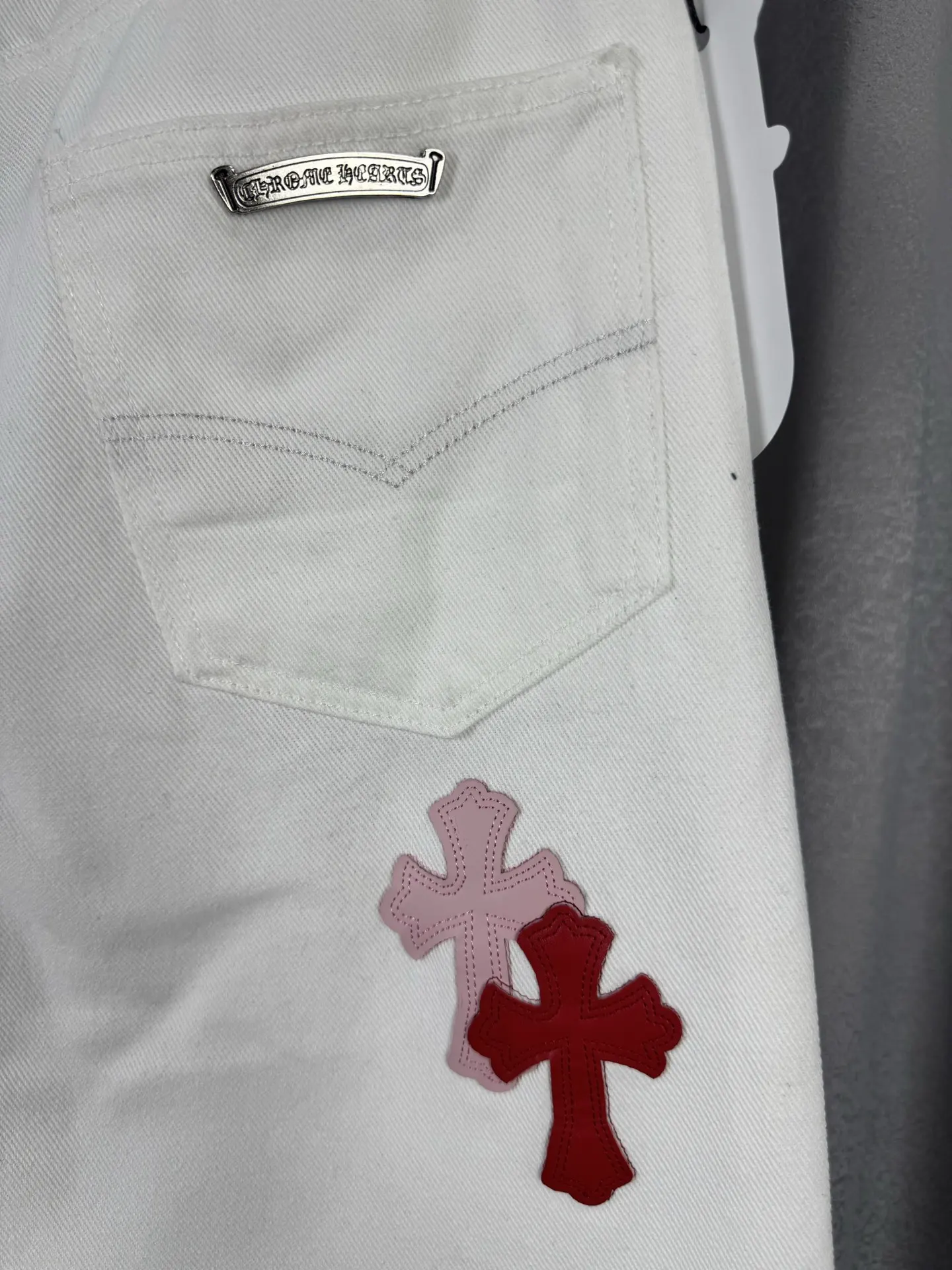 Chrome Hearts Cross Patch Straight-Leg Jeans D18019573 — view 5