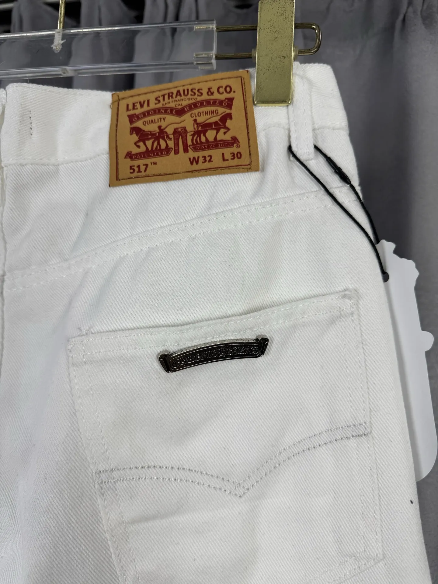 Chrome Hearts Cross Patch Straight-Leg Jeans D18019573 — view 6