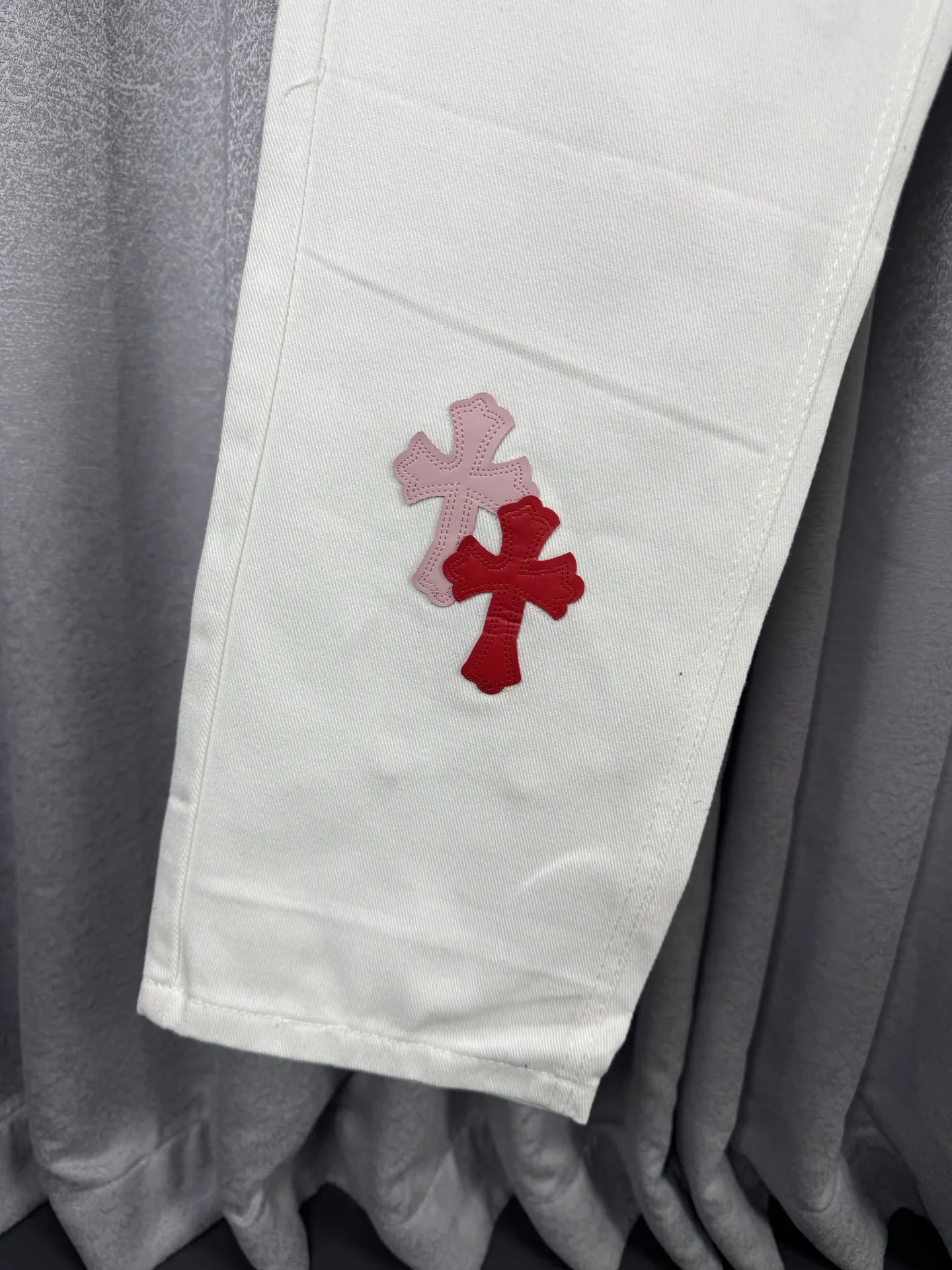 Chrome Hearts Cross Patch Straight-Leg Jeans D18019573 — view 9