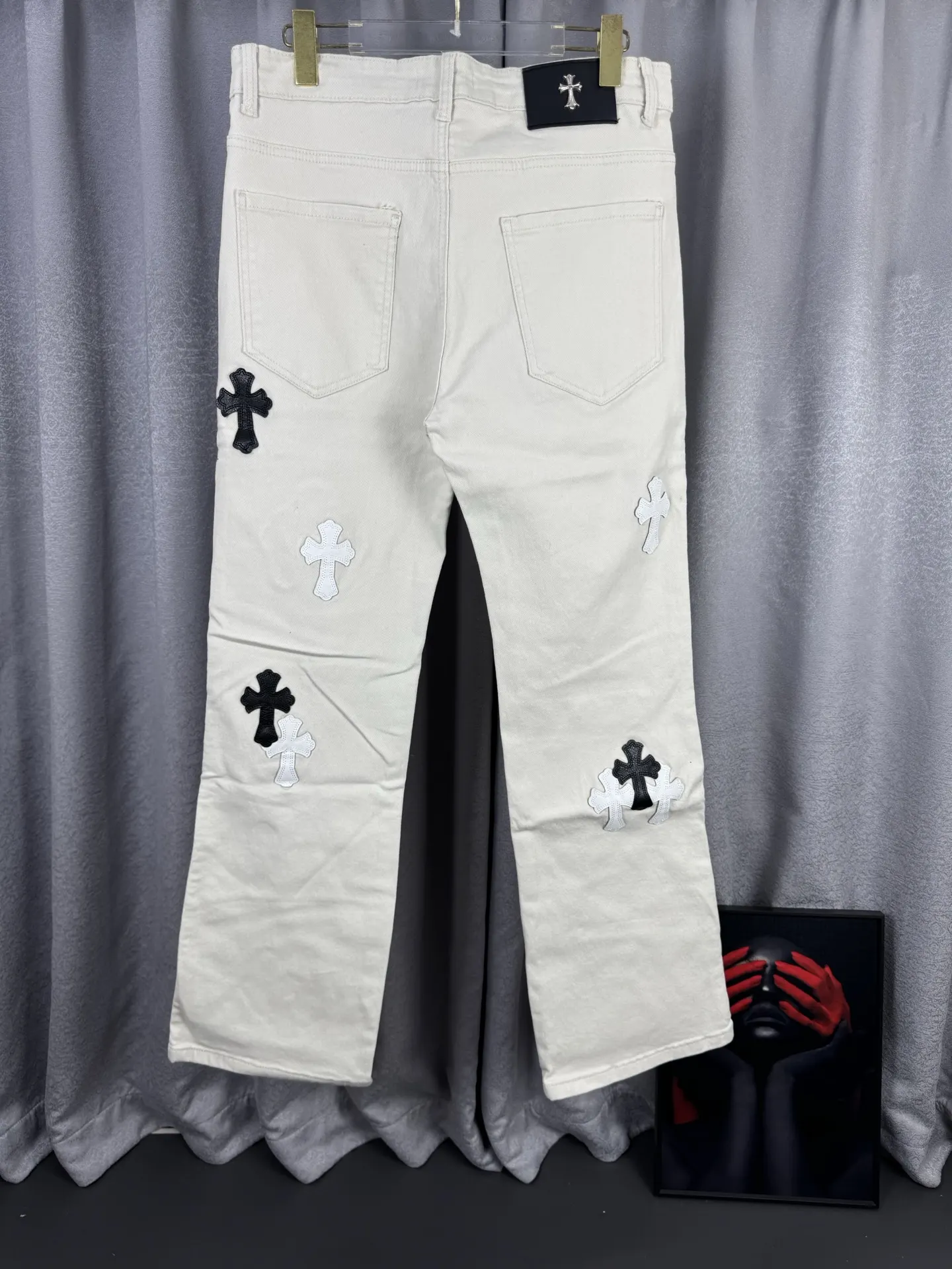 Chrome Hearts Leather Patch Remake Jeans D18019548 — view 2