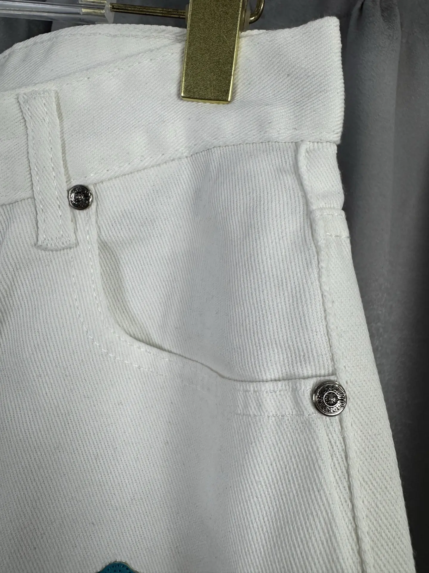 Chrome Hearts Cross Patch Straight-Leg Jeans D18019576 — view 4