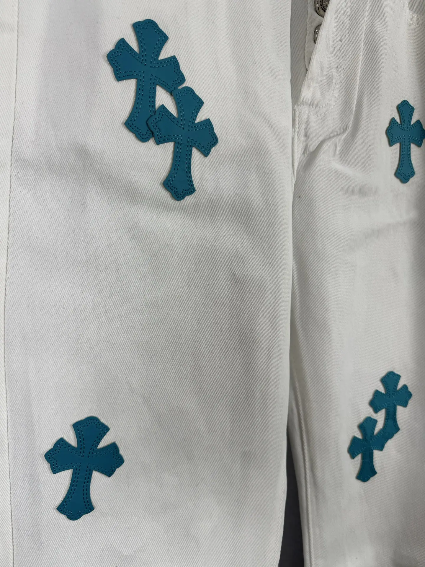 Chrome Hearts Cross Patch Straight-Leg Jeans D18019576 — view 5